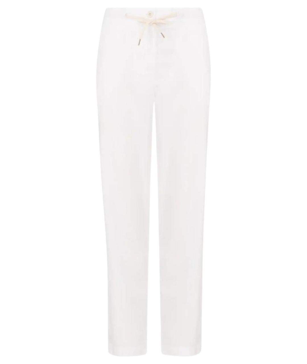 ELEVENTY Белые прямые брюки, фото 1