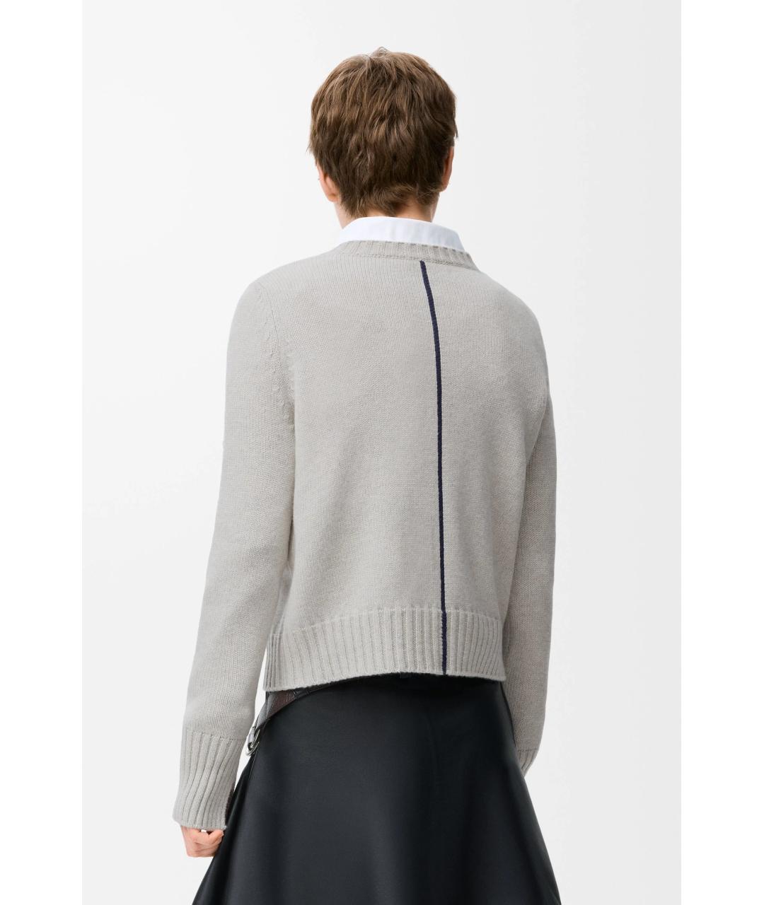 LOEWE Серый кашемировый джемпер / свитер, фото 6