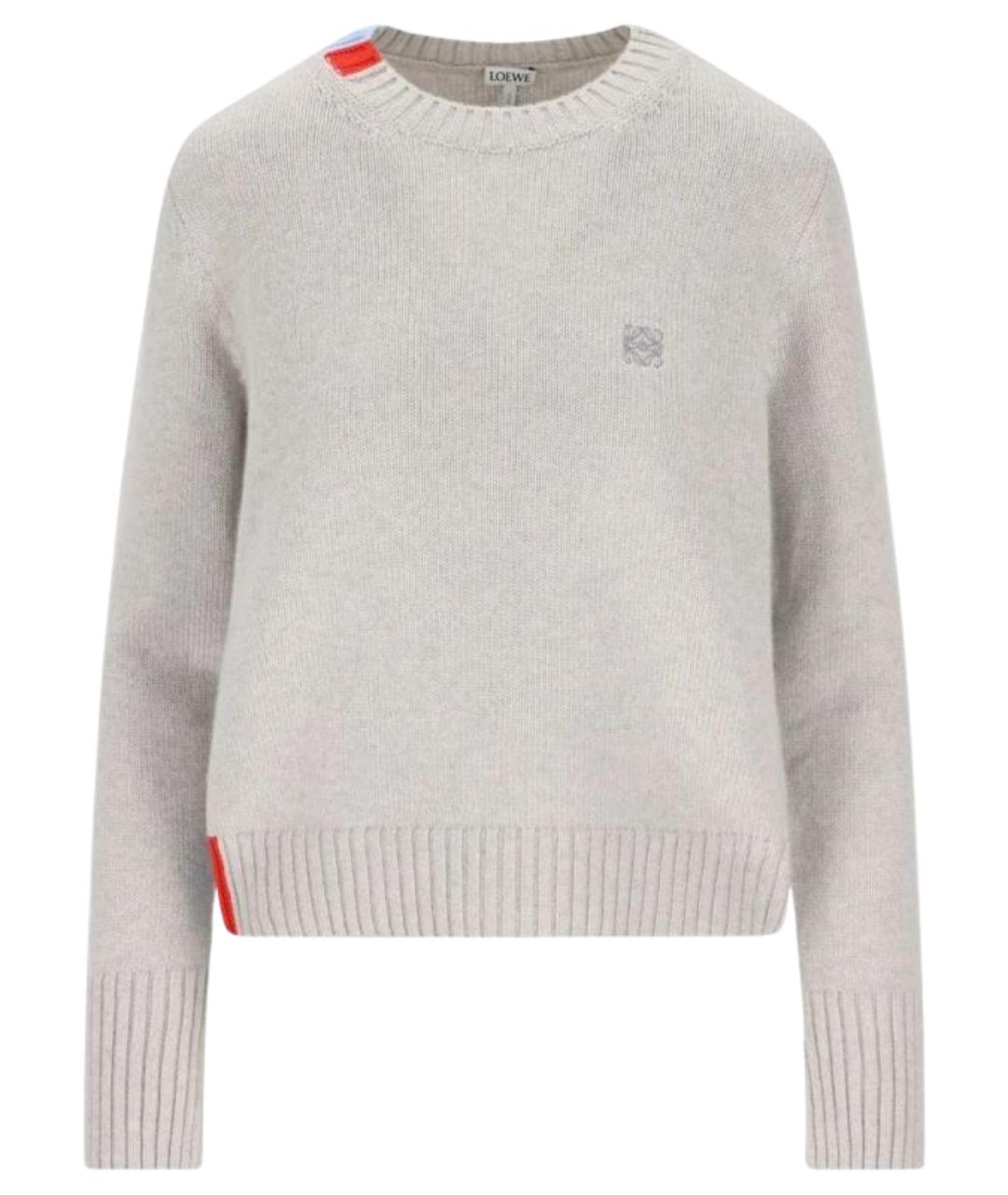 LOEWE Серый кашемировый джемпер / свитер, фото 1
