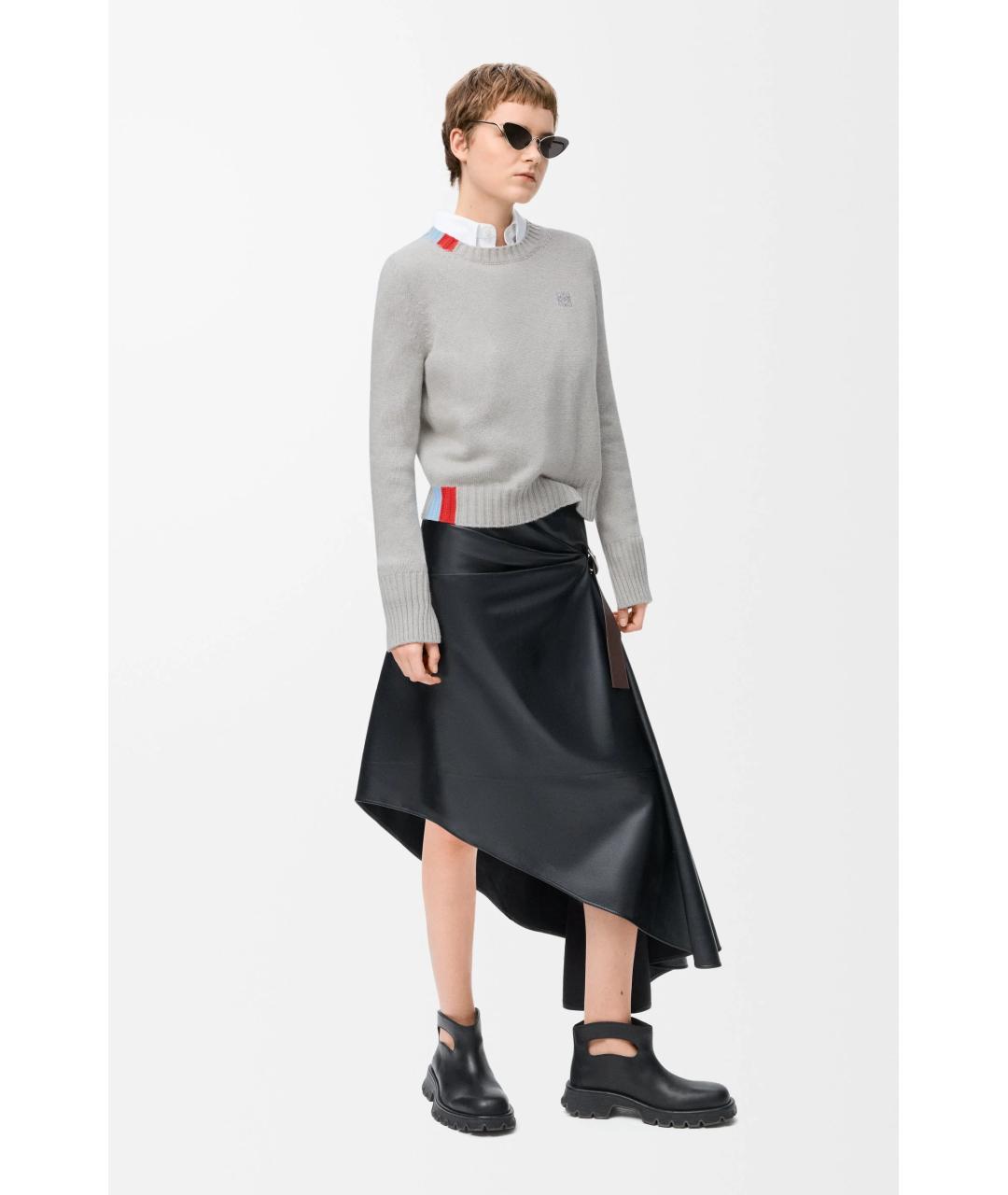 LOEWE Серый кашемировый джемпер / свитер, фото 4