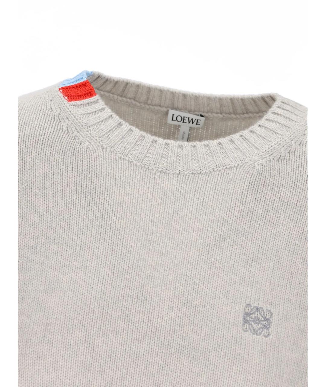 LOEWE Серый кашемировый джемпер / свитер, фото 3