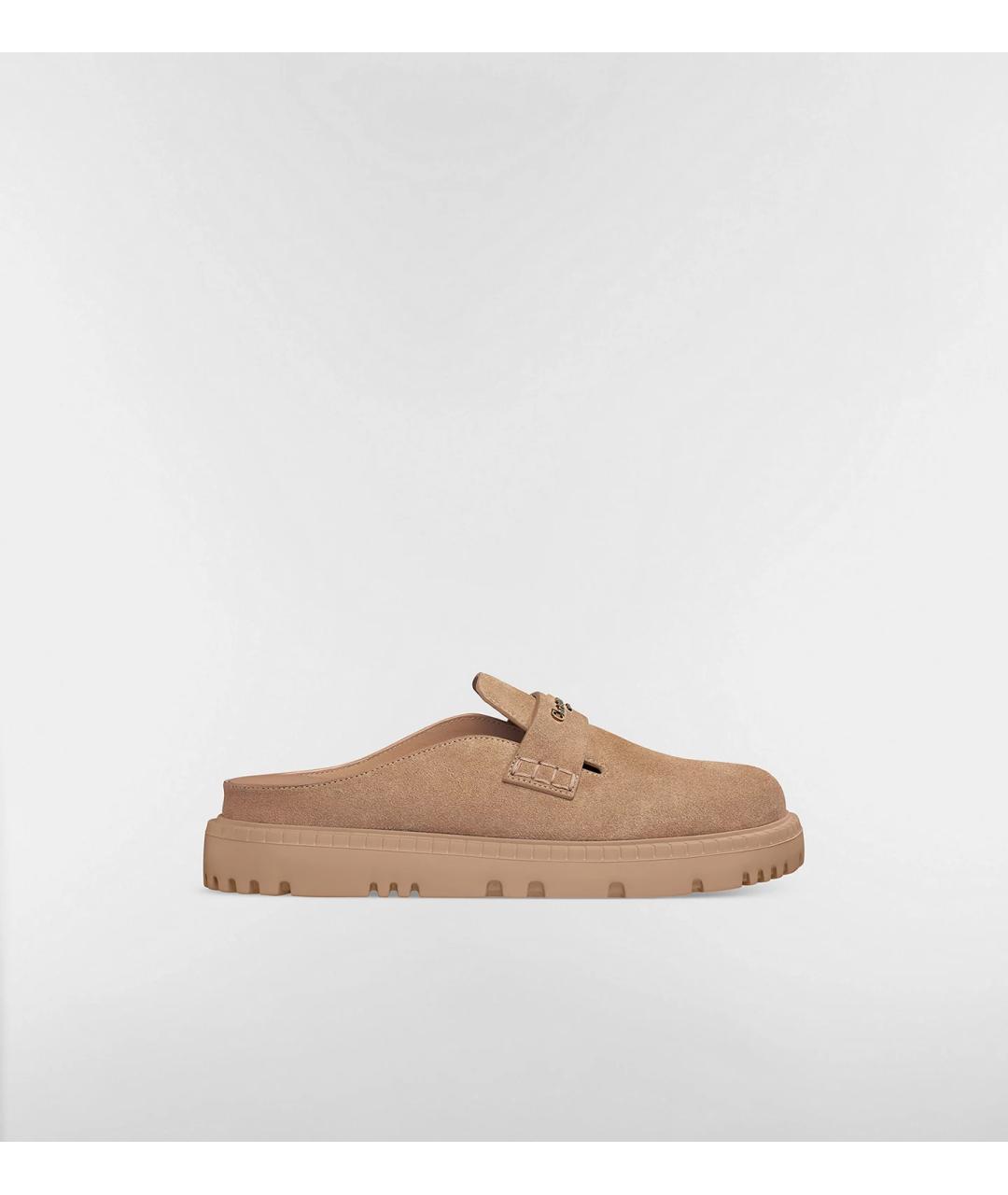 CHRISTIAN DIOR Бежевые замшевые сабо, фото 6