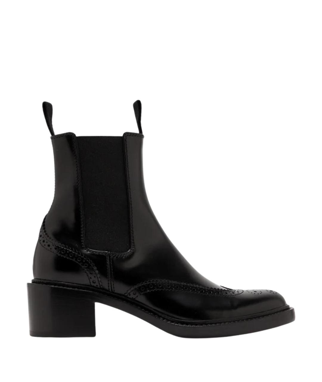 SAINT LAURENT Черные кожаные ботинки, фото 1