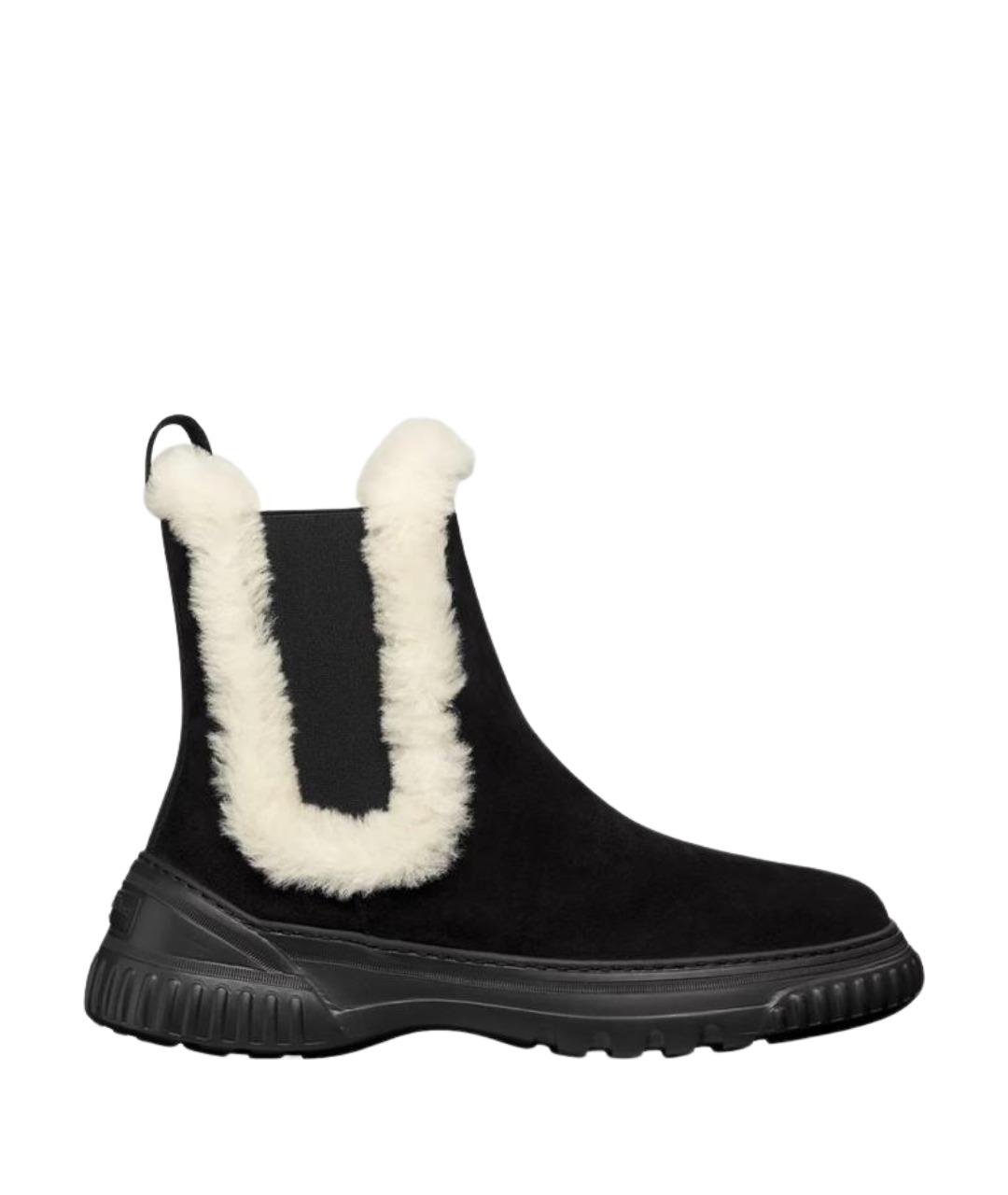 CHRISTIAN DIOR Черные замшевые ботинки, фото 1