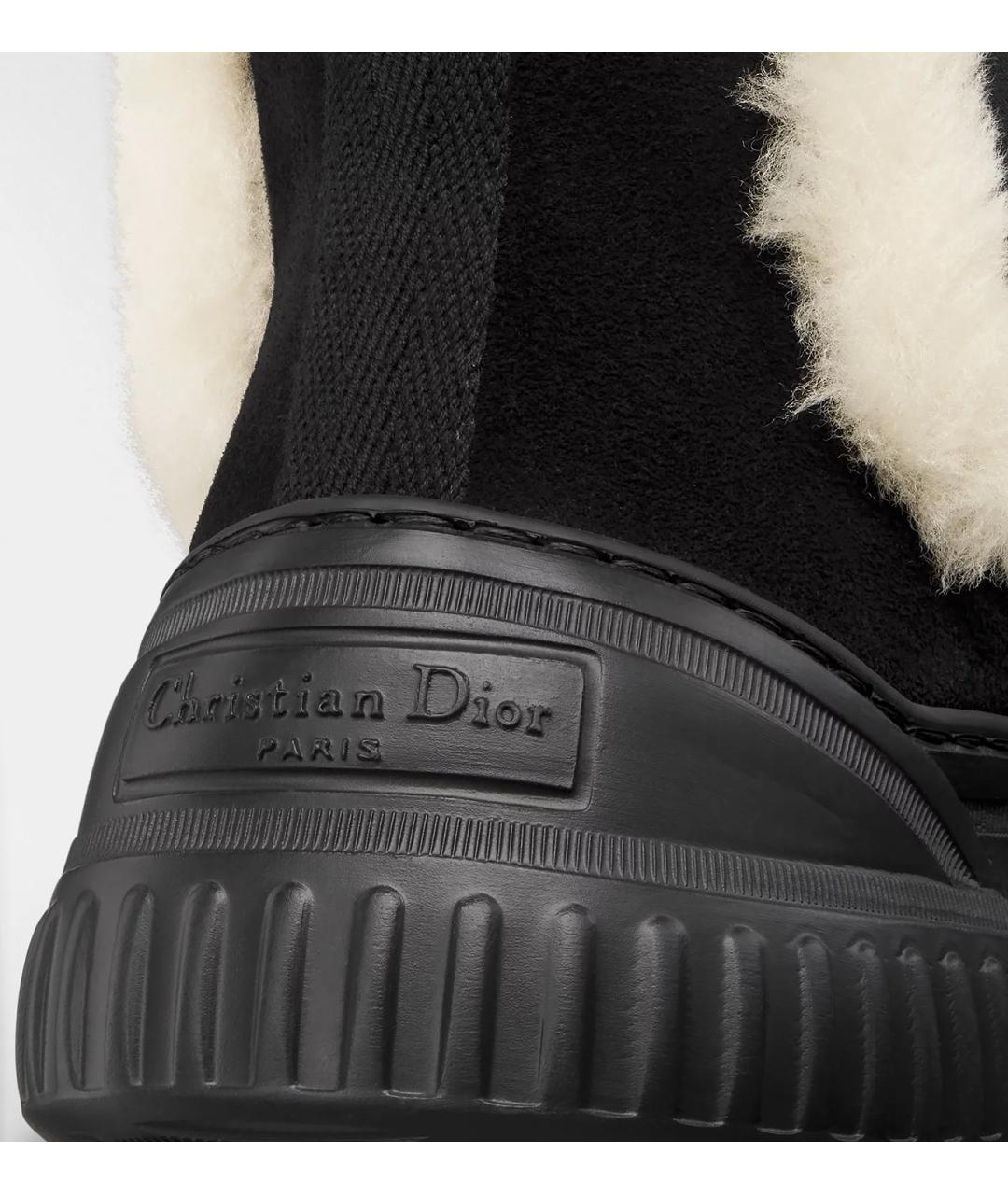CHRISTIAN DIOR Черные замшевые ботинки, фото 2