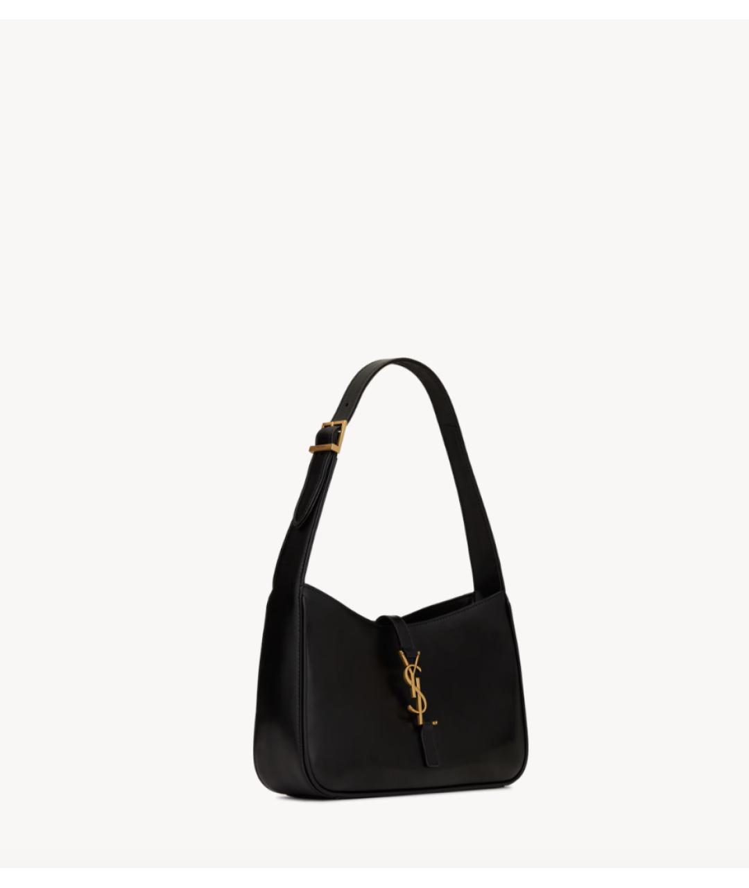 SAINT LAURENT Черная кожаная сумка через плечо, фото 5