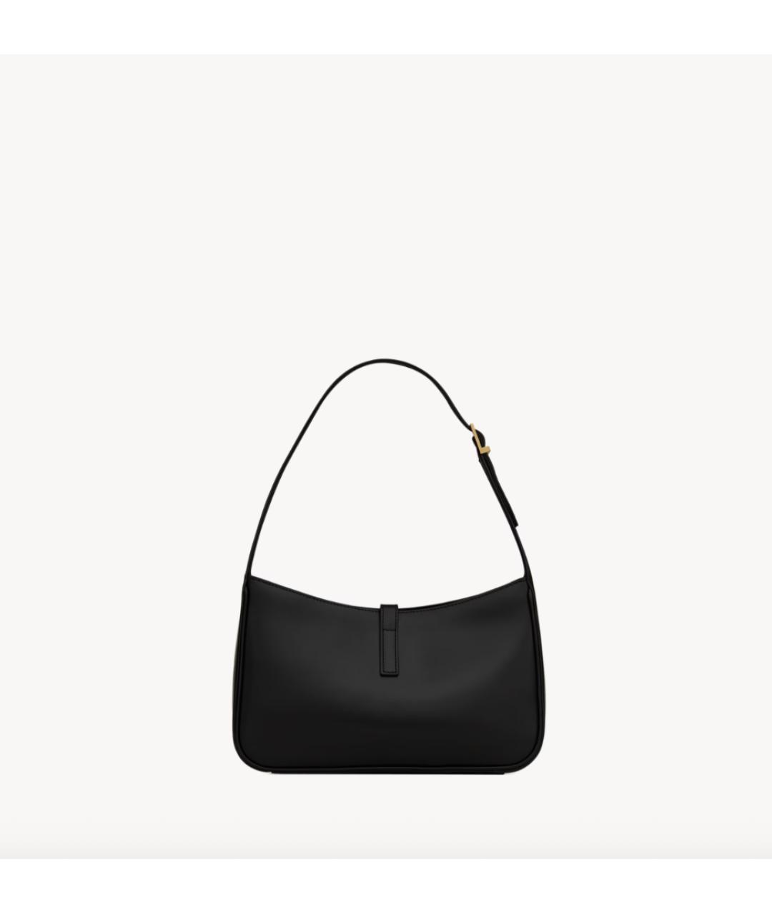 SAINT LAURENT Черная кожаная сумка через плечо, фото 3