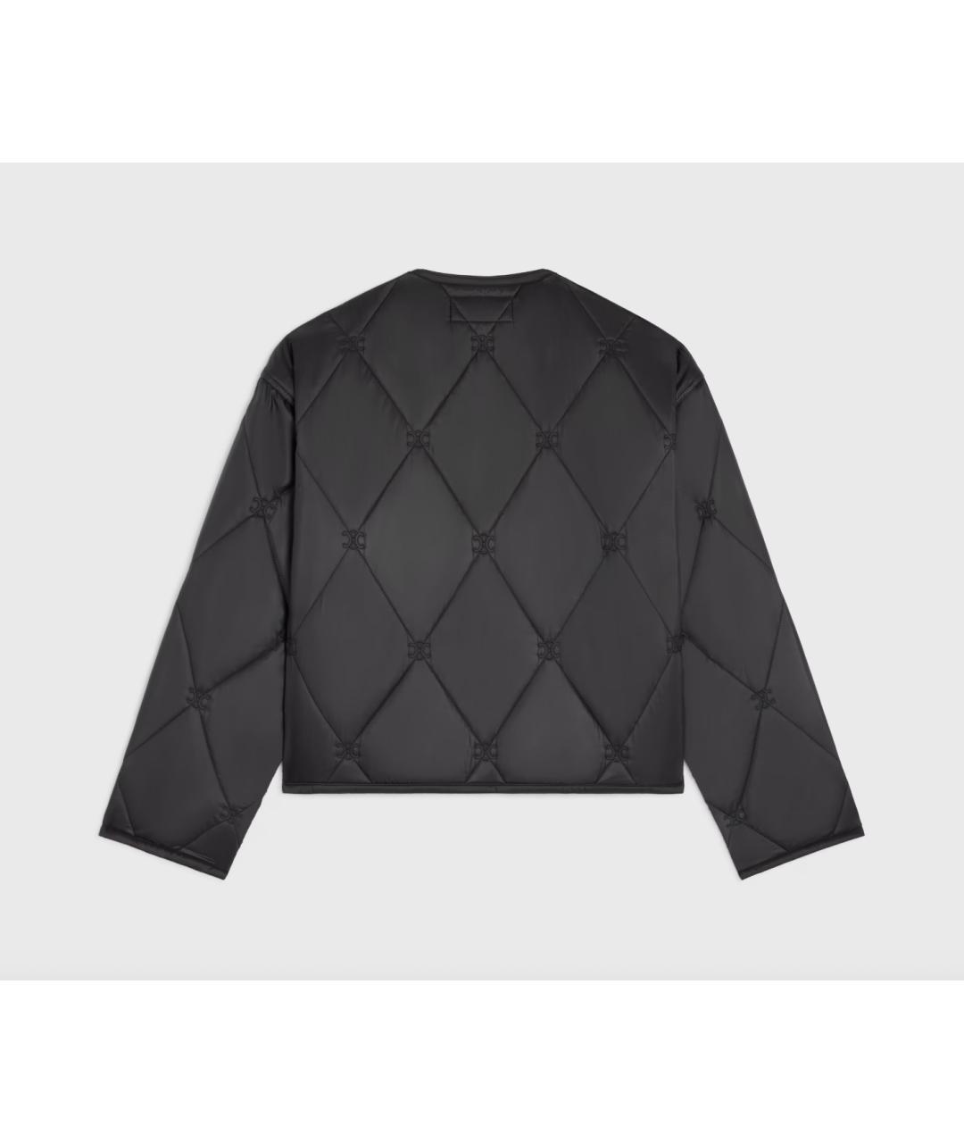 CELINE Черная полиамидовая куртка, фото 2