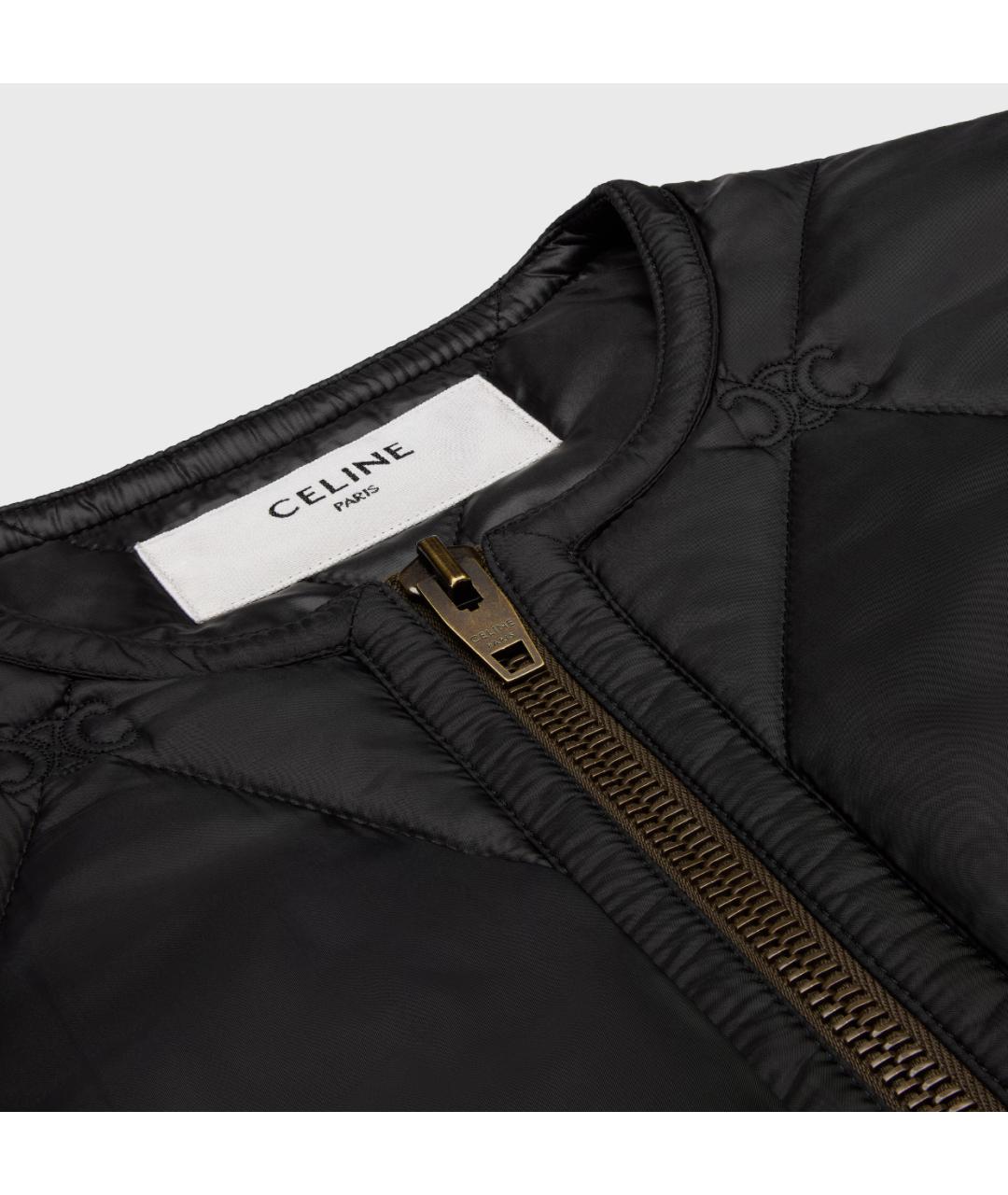 CELINE Черная полиамидовая куртка, фото 3