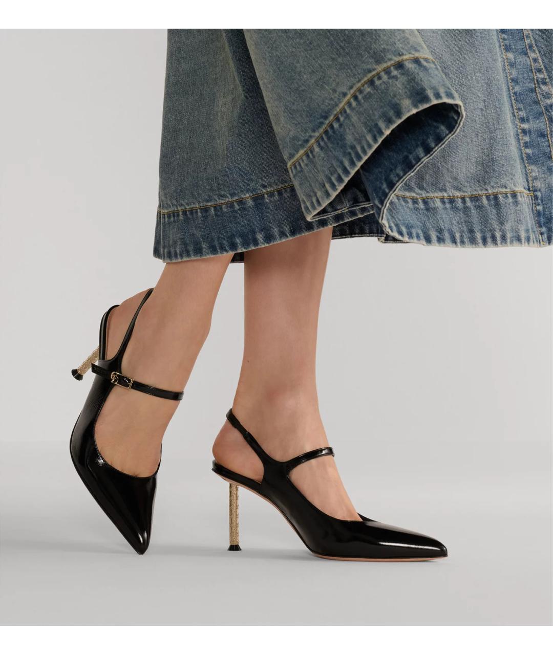 CHRISTIAN DIOR Черные туфли из лакированной кожи, фото 2