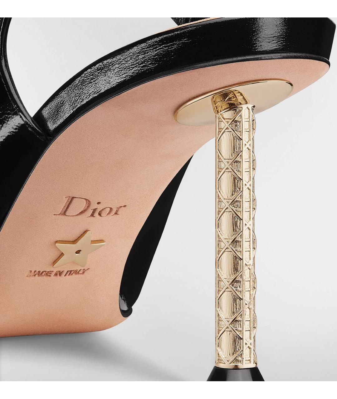 CHRISTIAN DIOR Черные туфли из лакированной кожи, фото 3