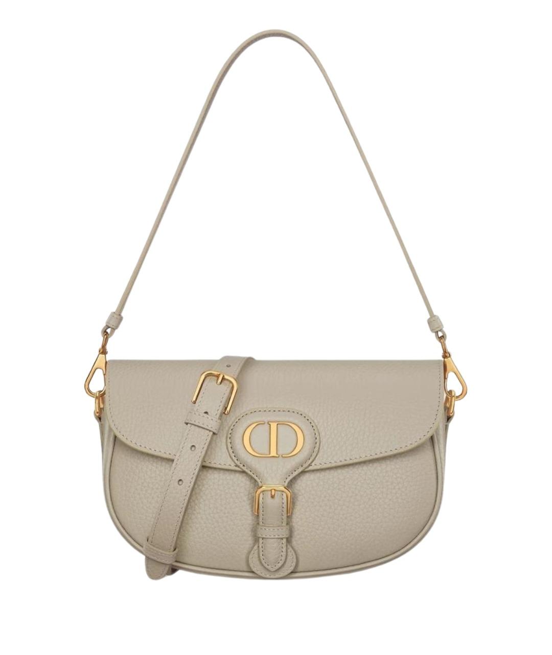 CHRISTIAN DIOR Серая кожаная сумка через плечо, фото 1
