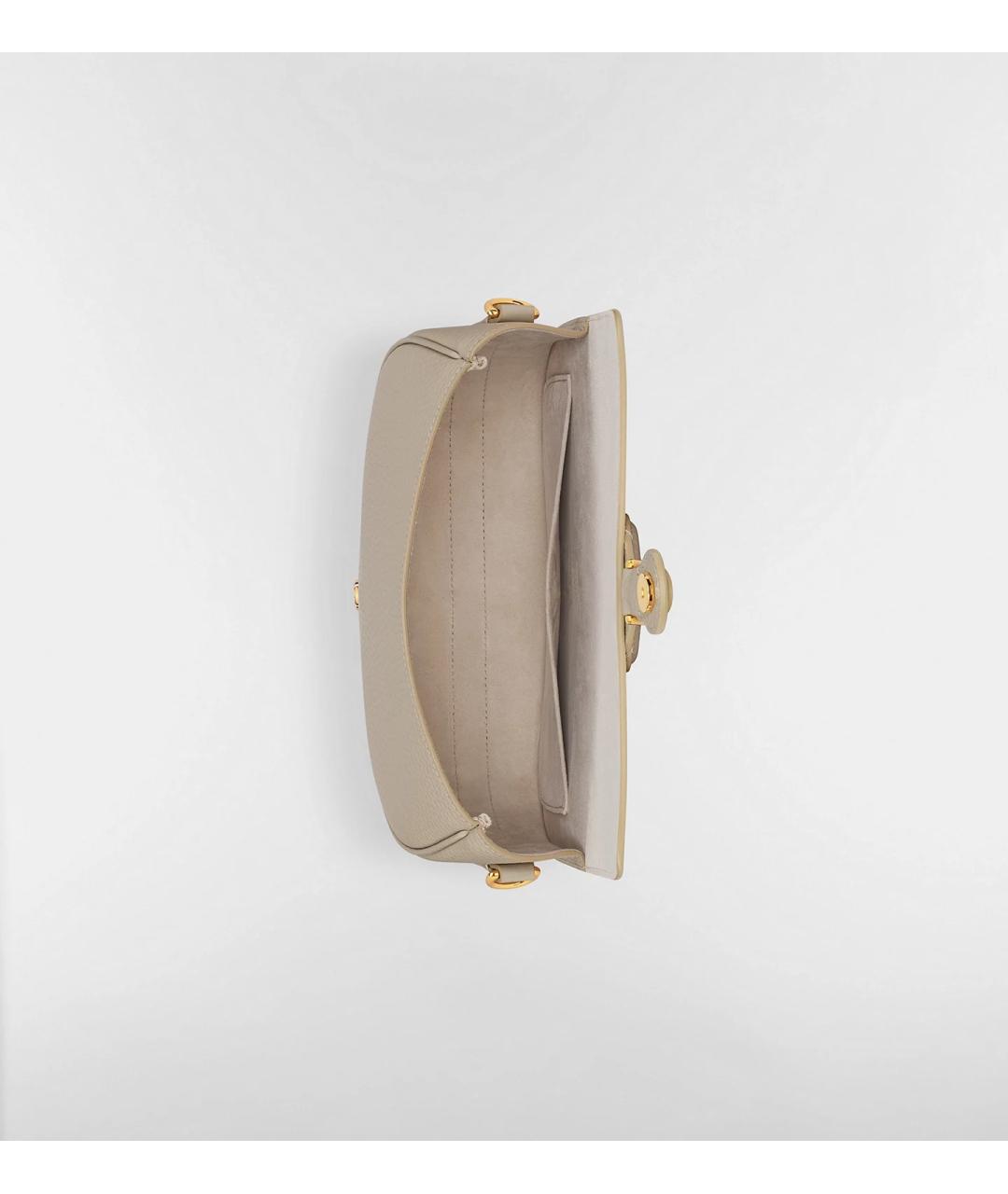 CHRISTIAN DIOR Серая кожаная сумка через плечо, фото 4