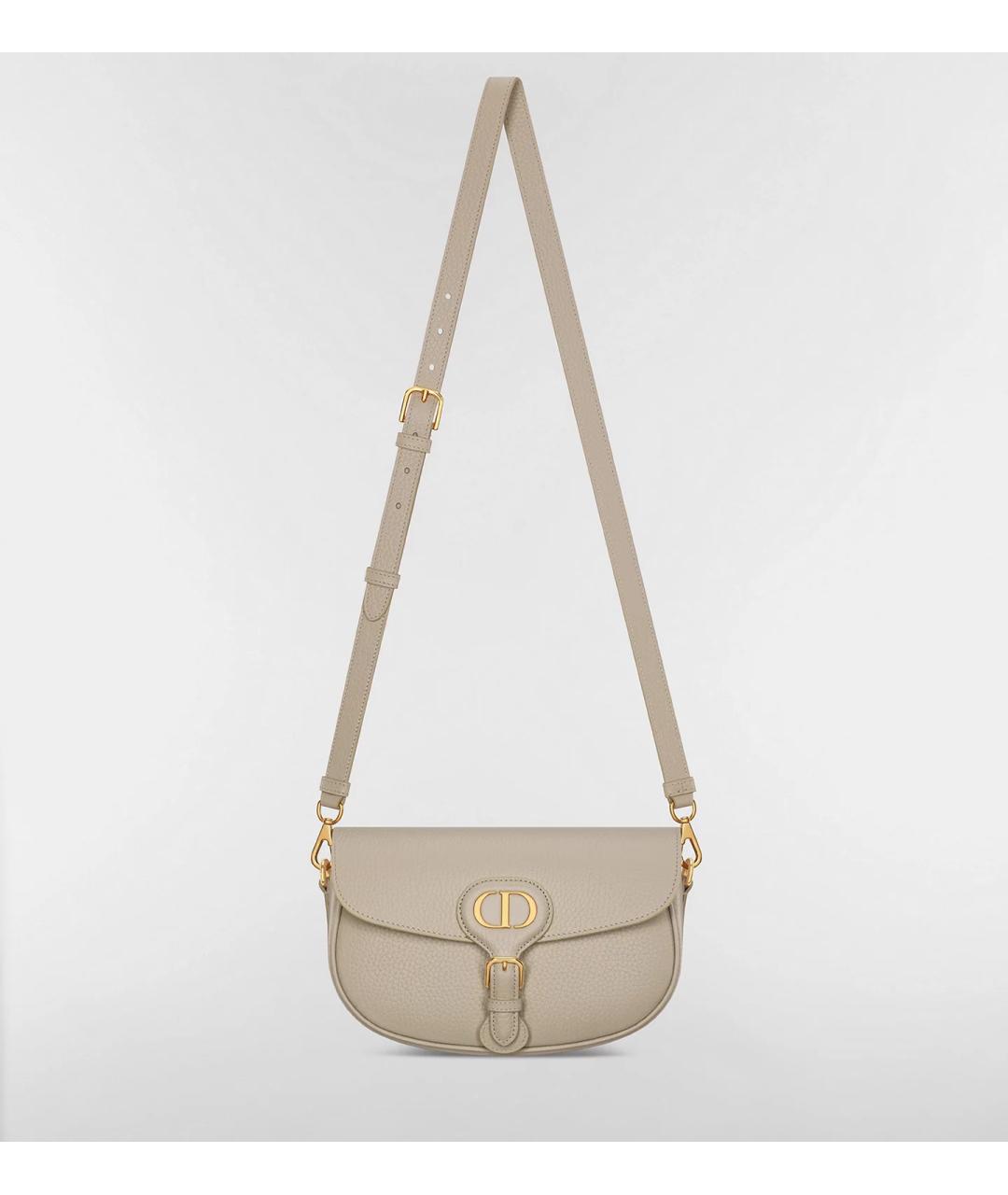 CHRISTIAN DIOR Серая кожаная сумка через плечо, фото 5