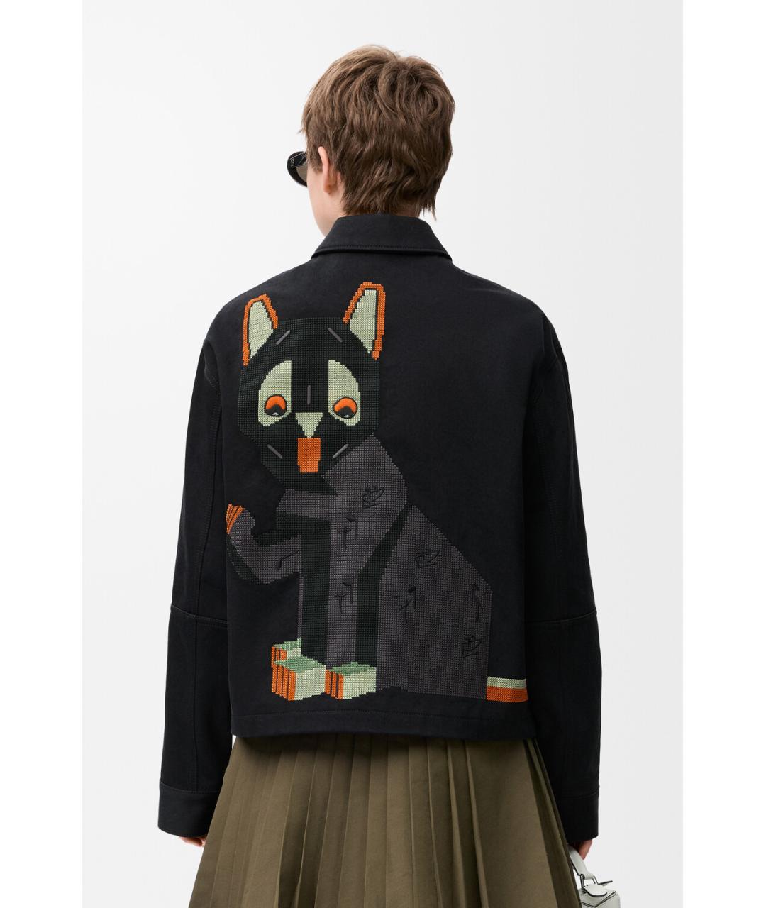 LOEWE Черная хлопковая куртка, фото 5