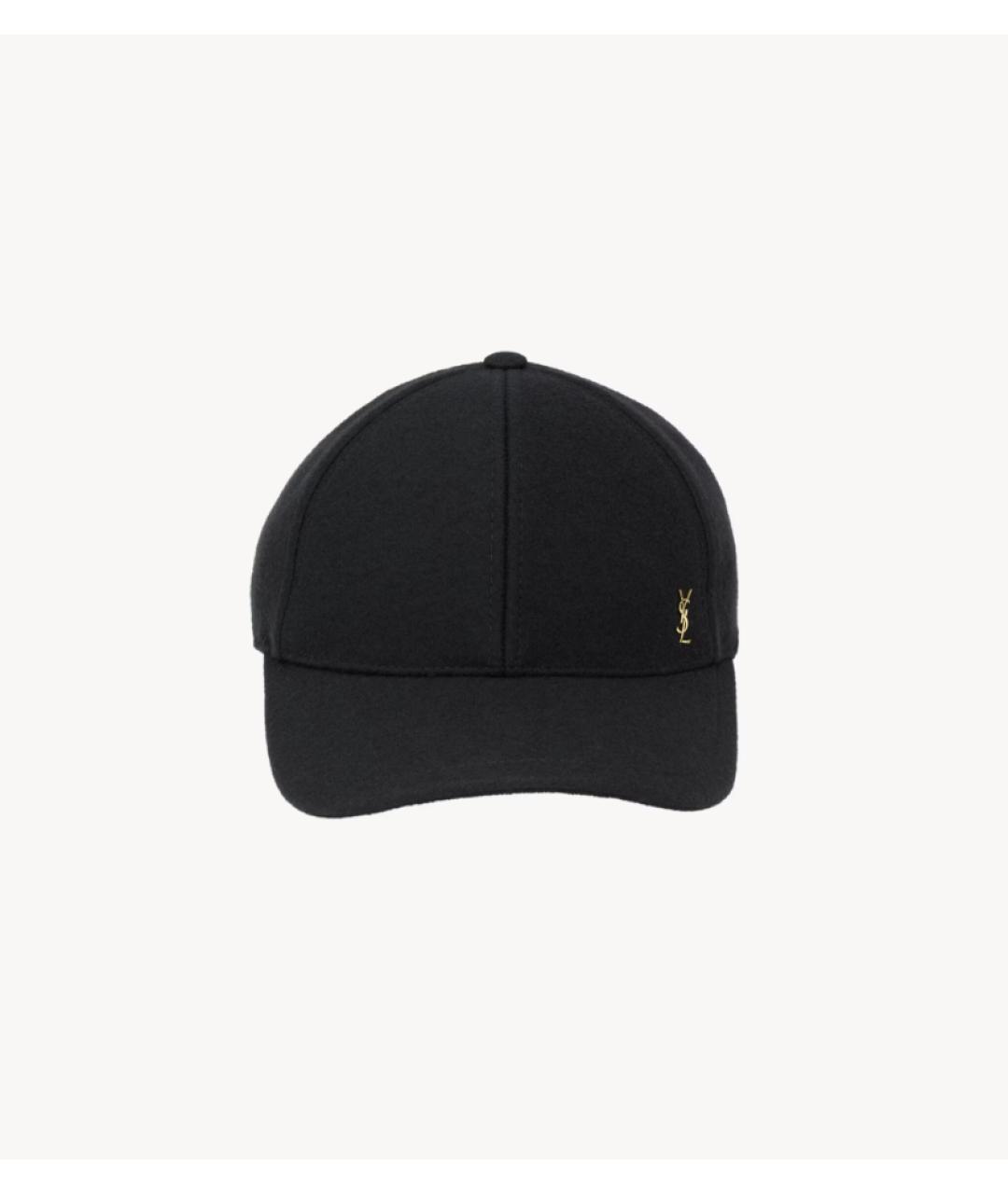 SAINT LAURENT Черная шерстяная кепка, фото 2
