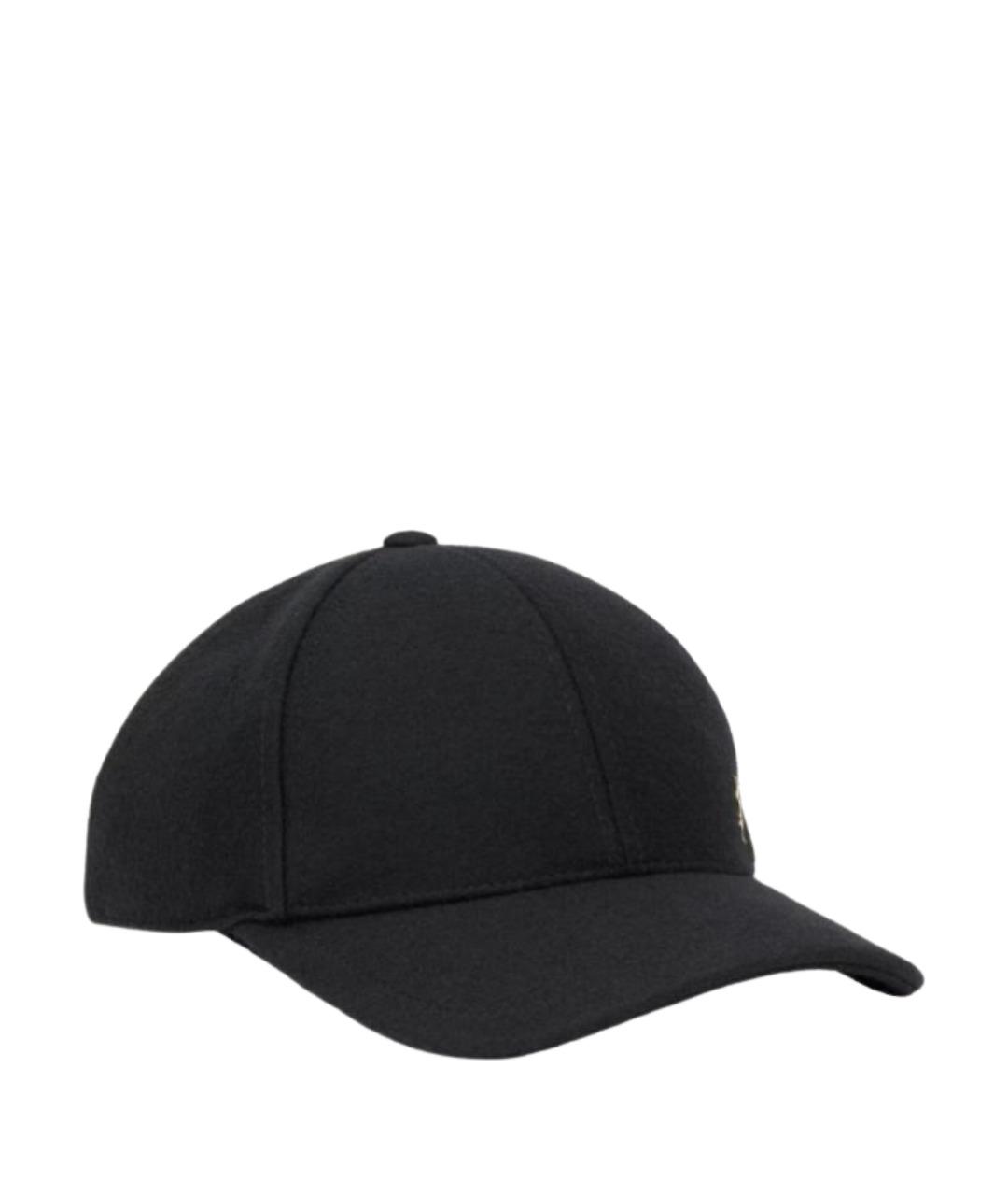 SAINT LAURENT Черная шерстяная кепка, фото 1