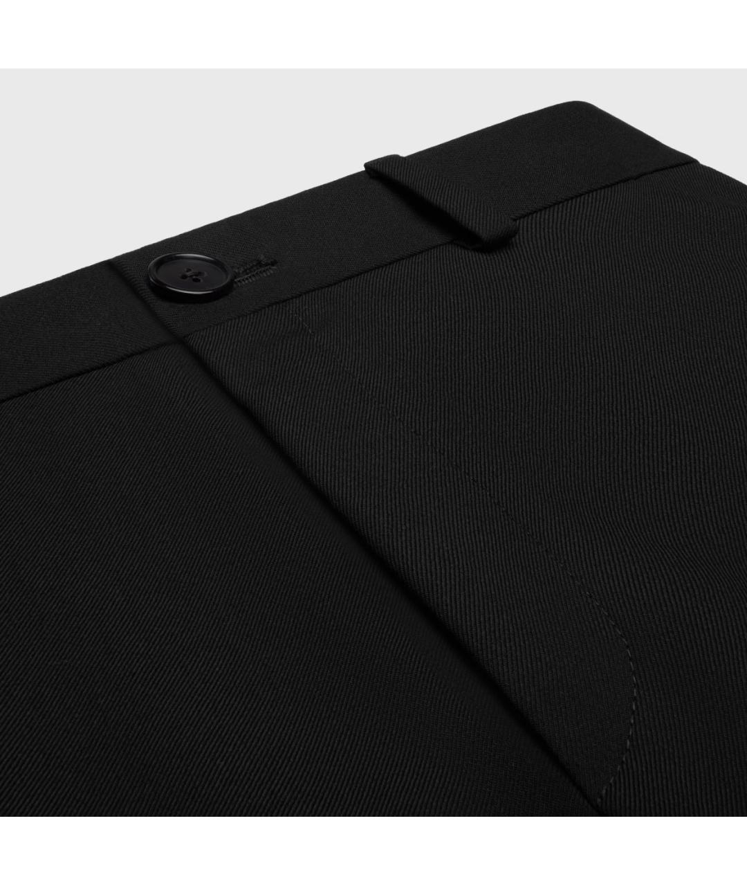 CELINE Черные шерстяные брюки широкие, фото 6