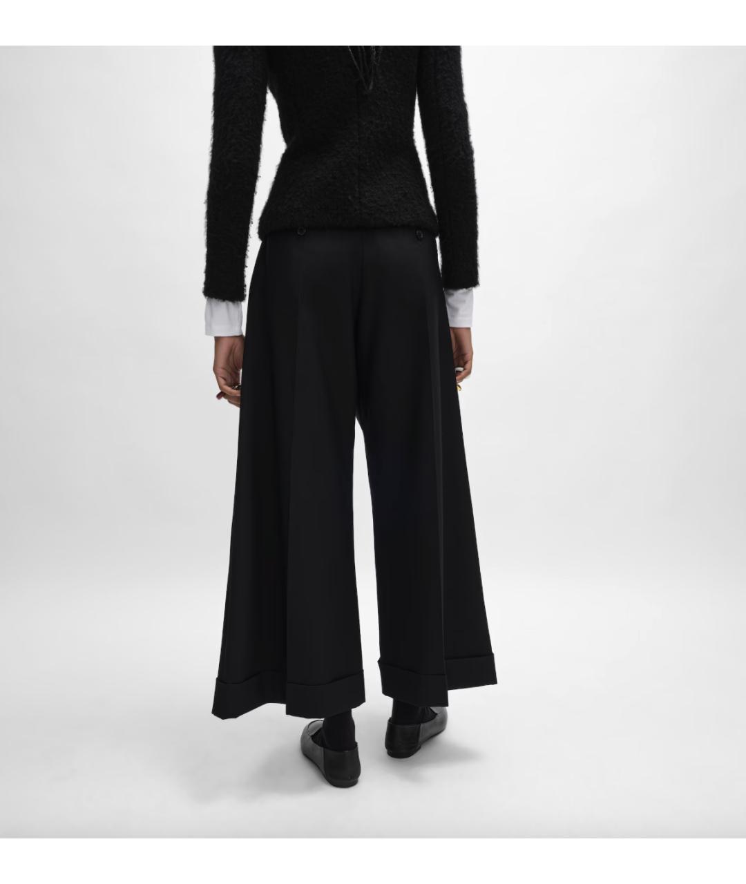 CELINE Черные шерстяные брюки широкие, фото 4