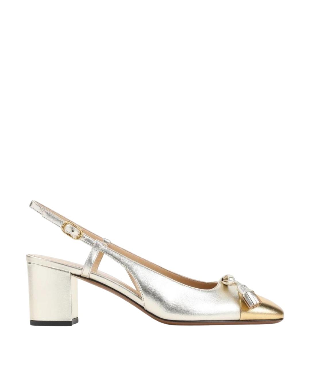 VALENTINO Золотые кожаные туфли, фото 1