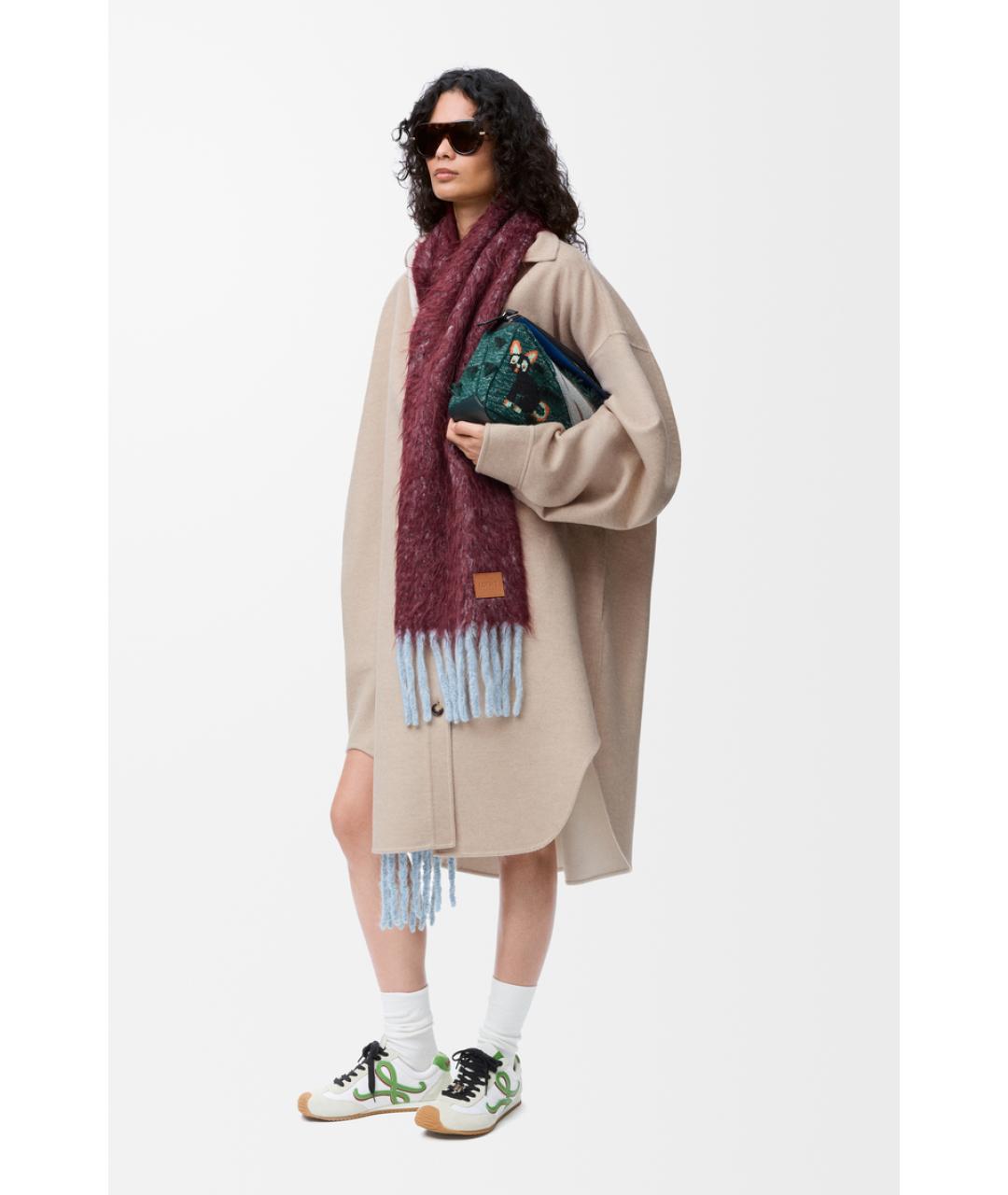 LOEWE Бежевое шерстяное пальто, фото 3