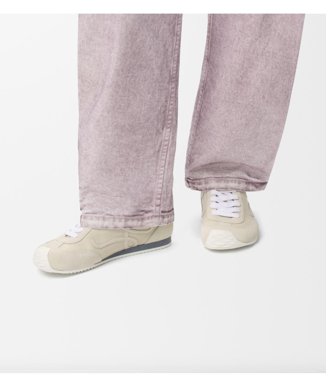 LOEWE Белые кожаные кроссовки, фото 2