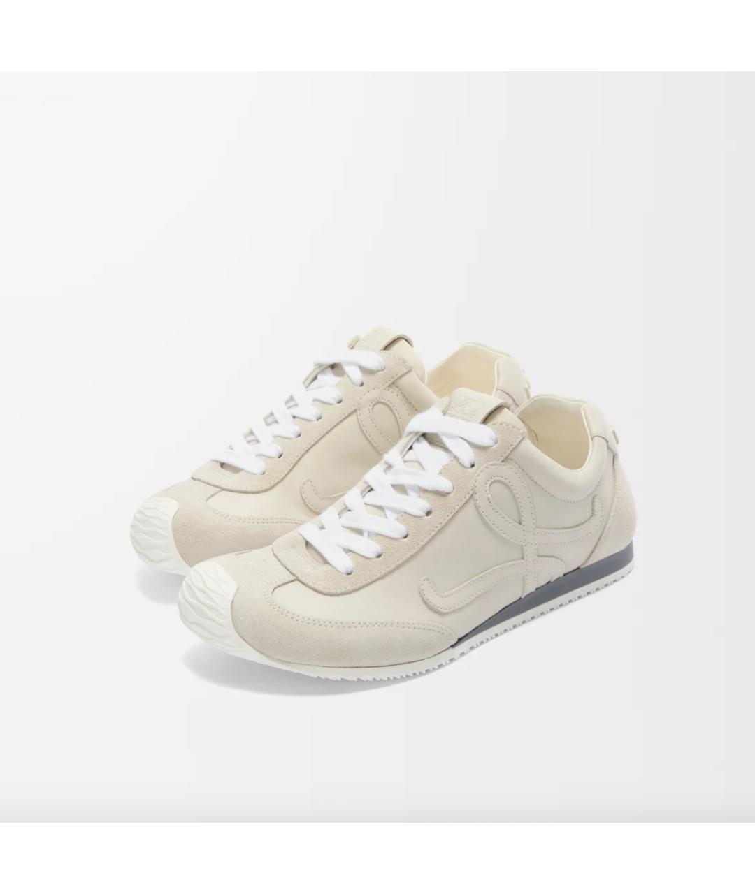 LOEWE Белые кожаные кроссовки, фото 3