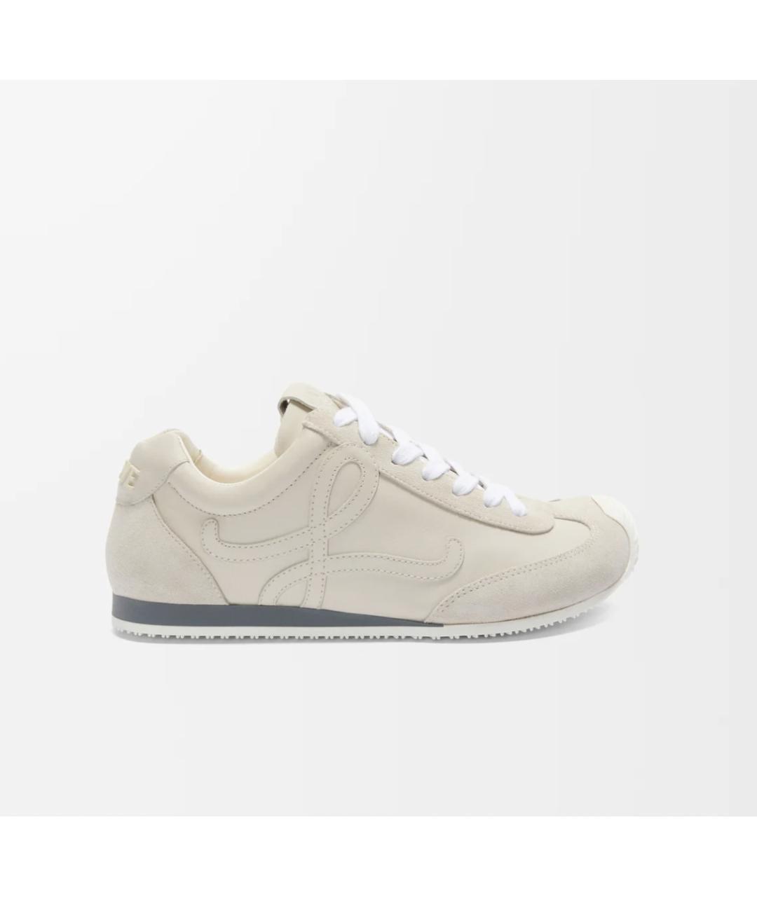 LOEWE Белые кожаные кроссовки, фото 6