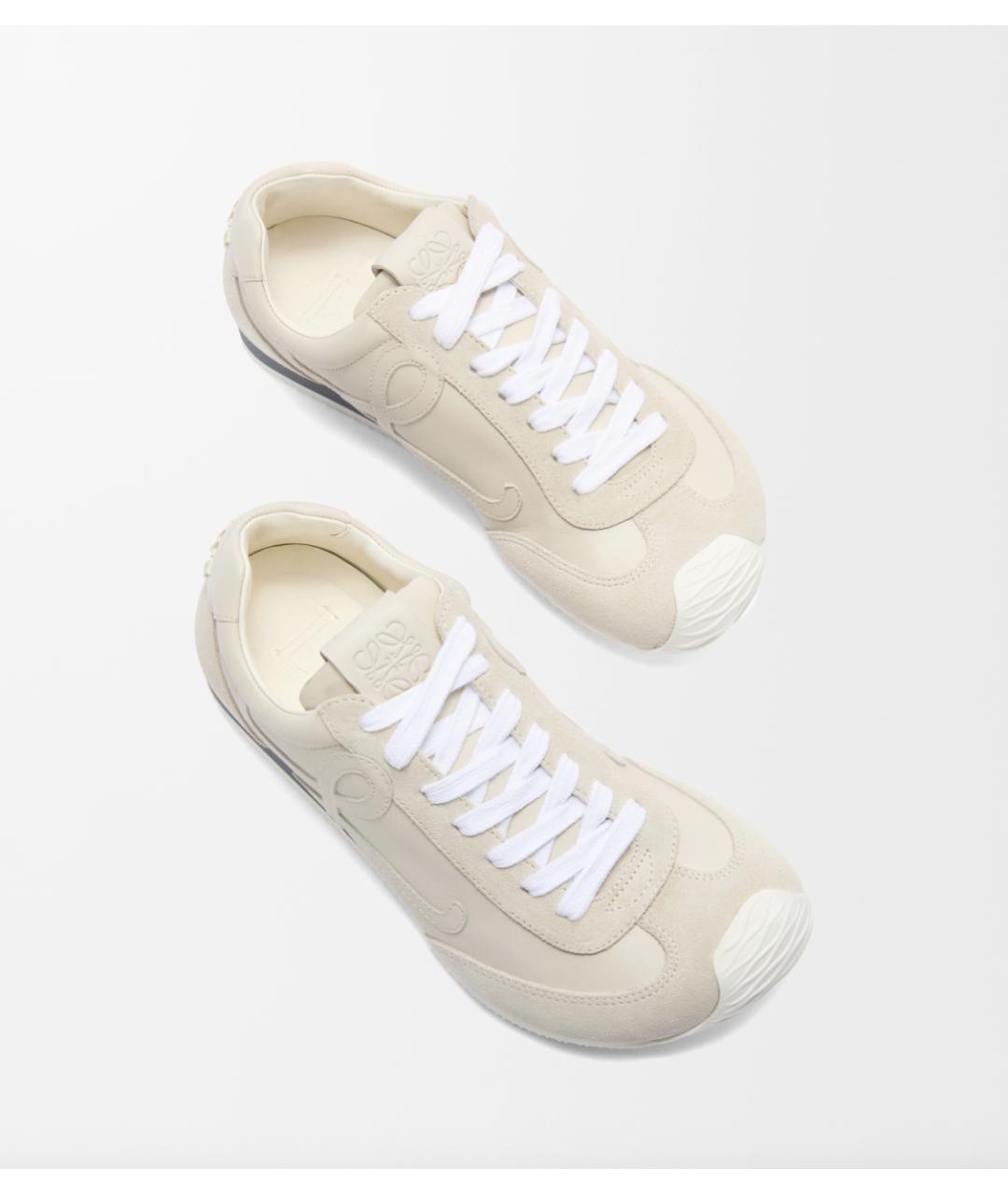 LOEWE Белые кожаные кроссовки, фото 4