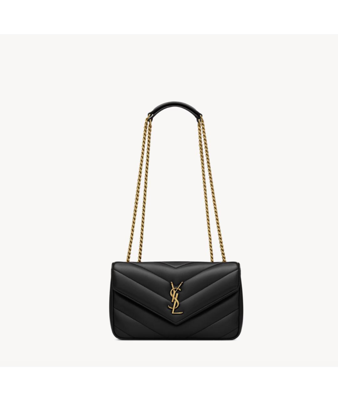 SAINT LAURENT Черная кожаная сумка через плечо, фото 7