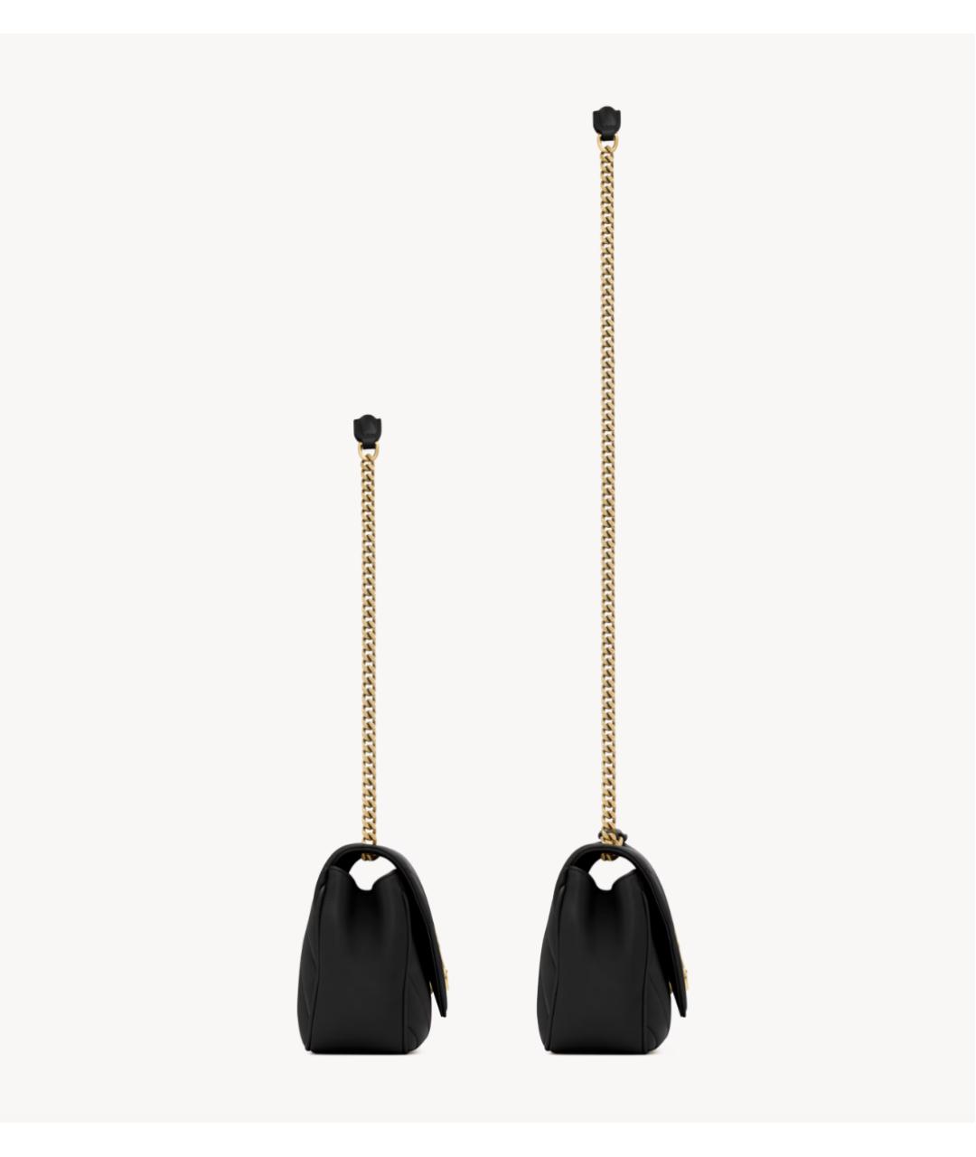 SAINT LAURENT Черная кожаная сумка через плечо, фото 4