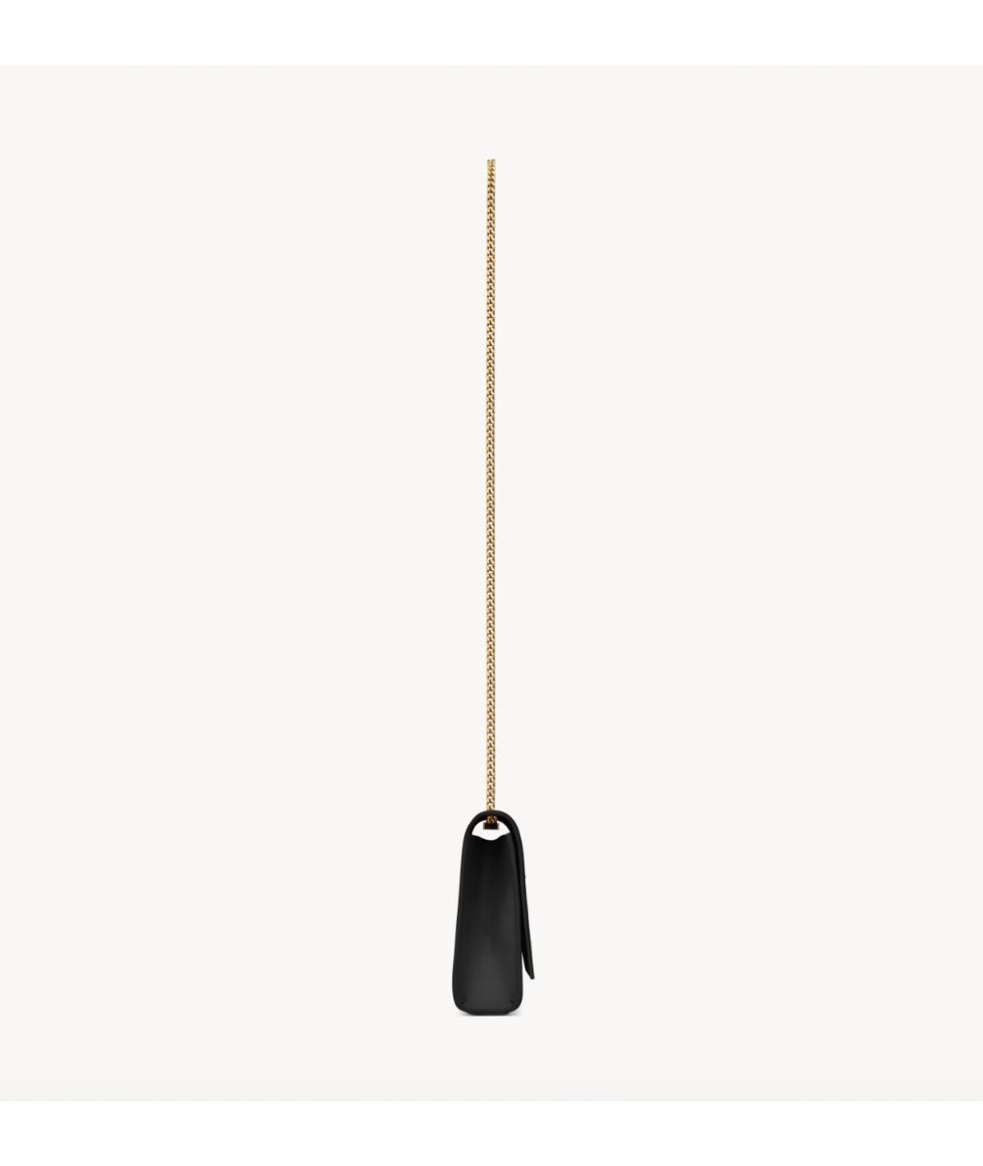 SAINT LAURENT Черная кожаная сумка через плечо, фото 4