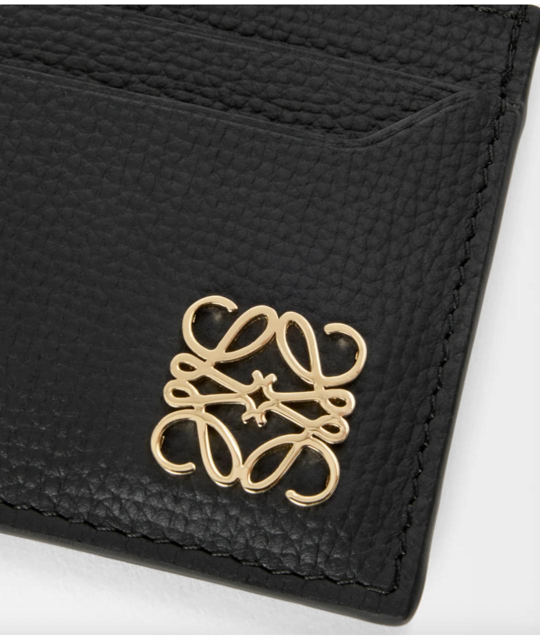 LOEWE Черный кожаный кардхолдер, фото 4