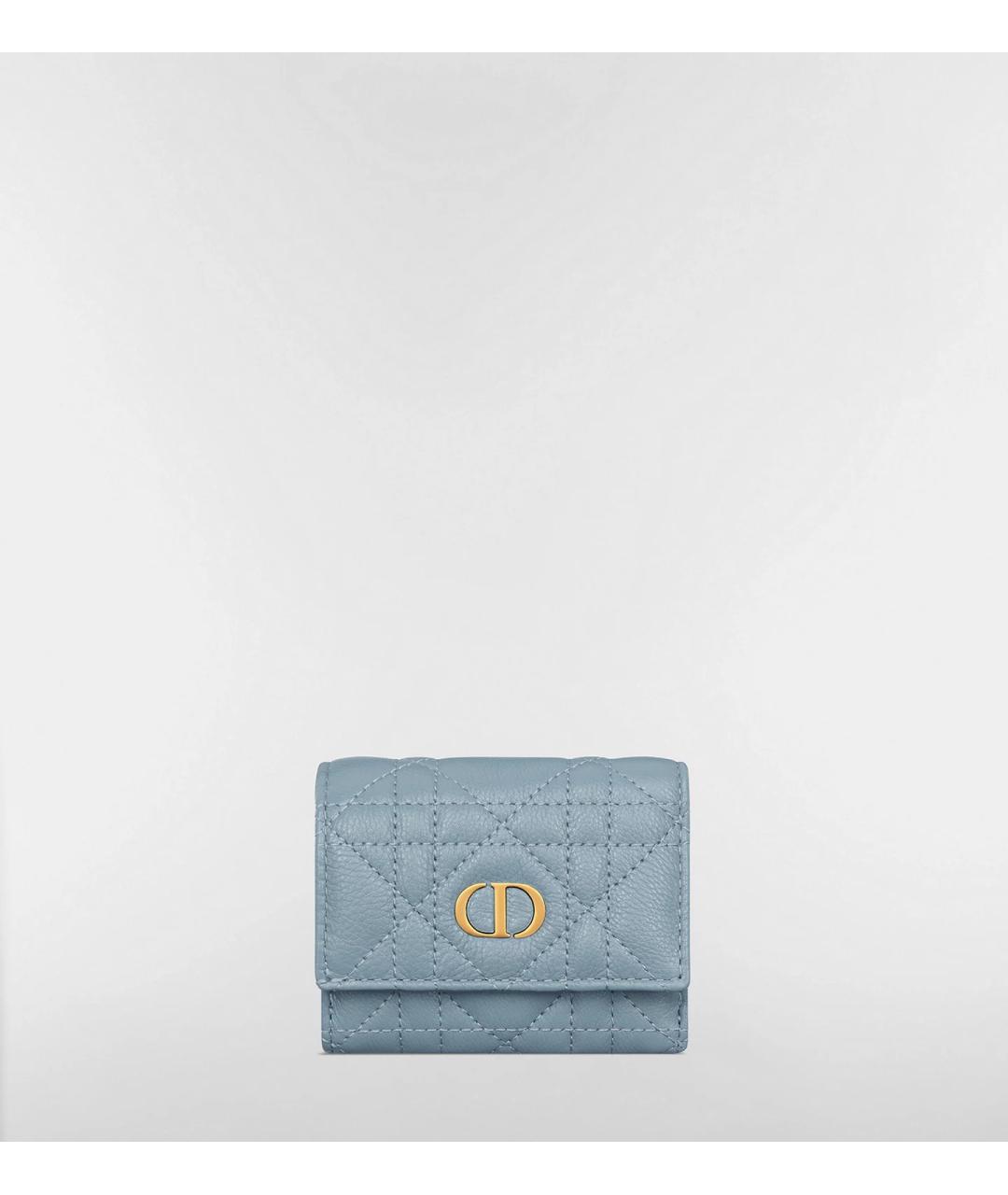 CHRISTIAN DIOR Голубой кожаный кошелек, фото 6