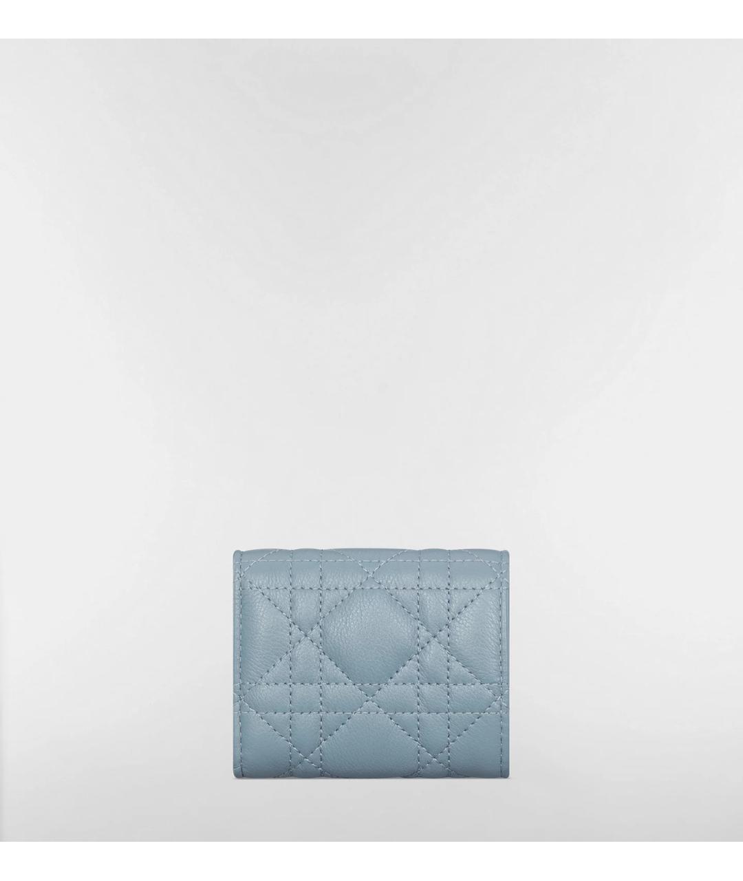 CHRISTIAN DIOR Голубой кожаный кошелек, фото 5