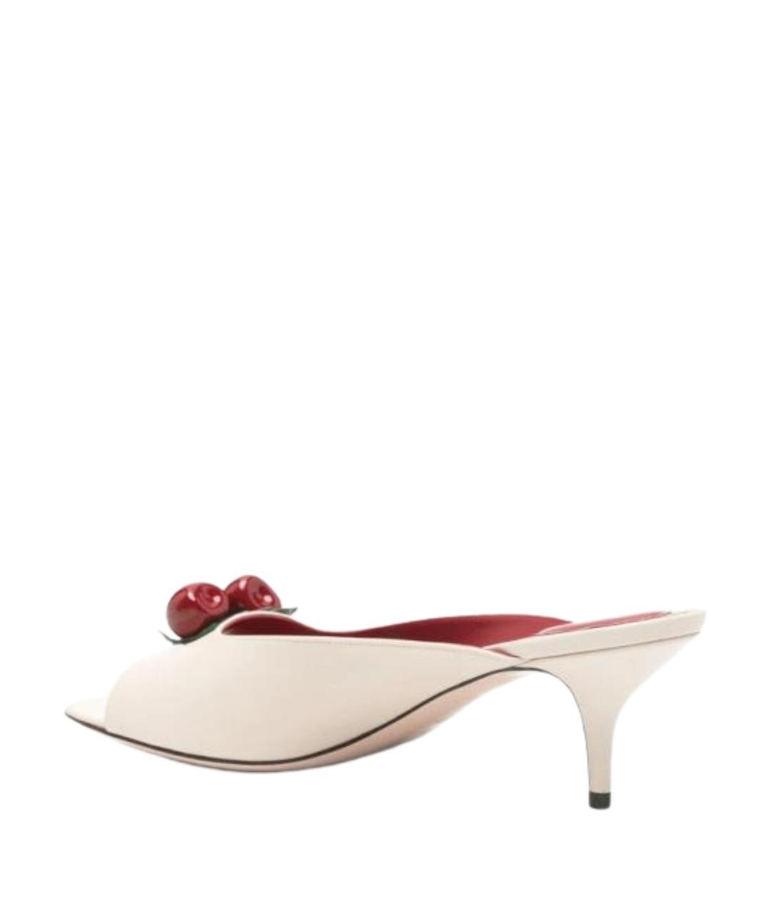 VALENTINO Бежевые кожаные мюли, фото 2