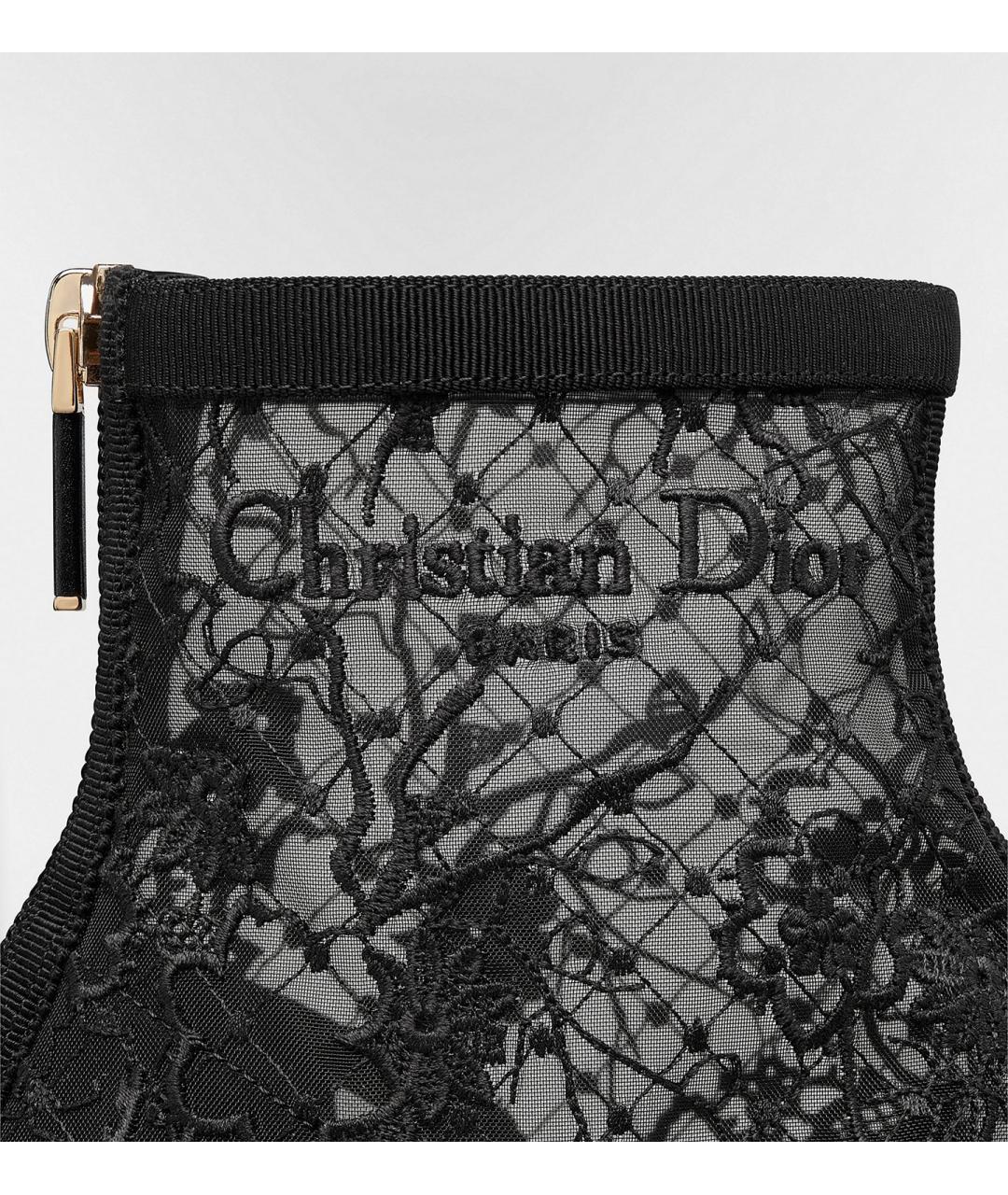 CHRISTIAN DIOR Черные синтетические ботильоны, фото 3