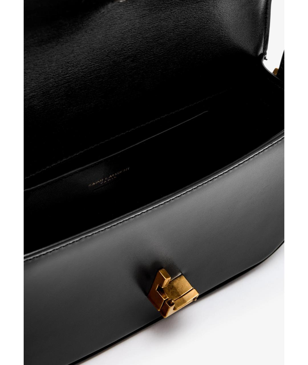 SAINT LAURENT Черная кожаная сумка через плечо, фото 4