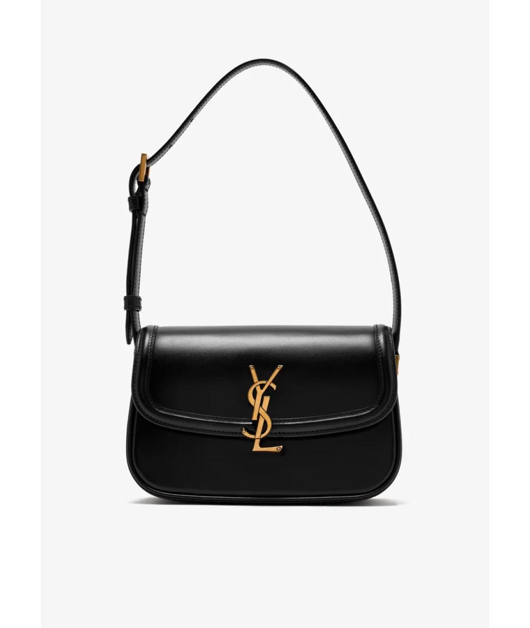 SAINT LAURENT Черная кожаная сумка через плечо, фото 5