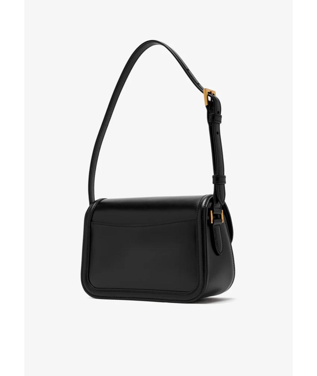 SAINT LAURENT Черная кожаная сумка через плечо, фото 3