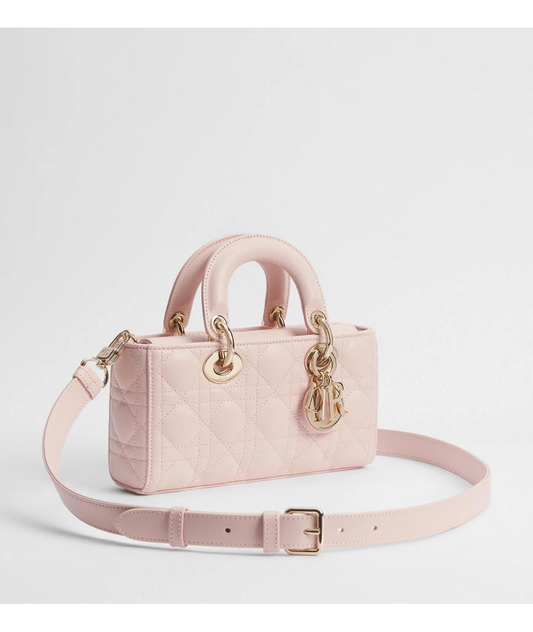 CHRISTIAN DIOR Розовая кожаная сумка с короткими ручками, фото 2