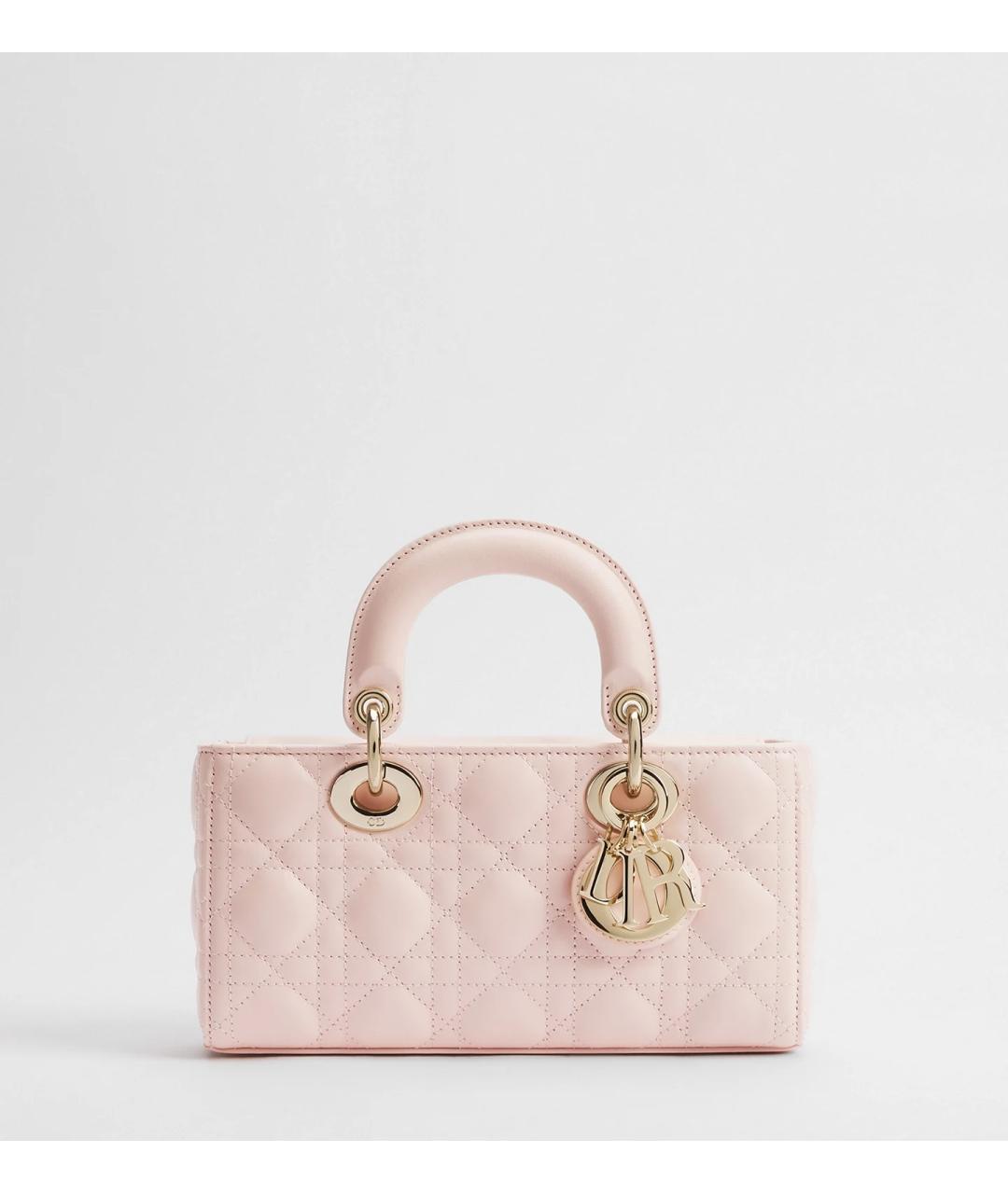 CHRISTIAN DIOR Розовая кожаная сумка с короткими ручками, фото 6