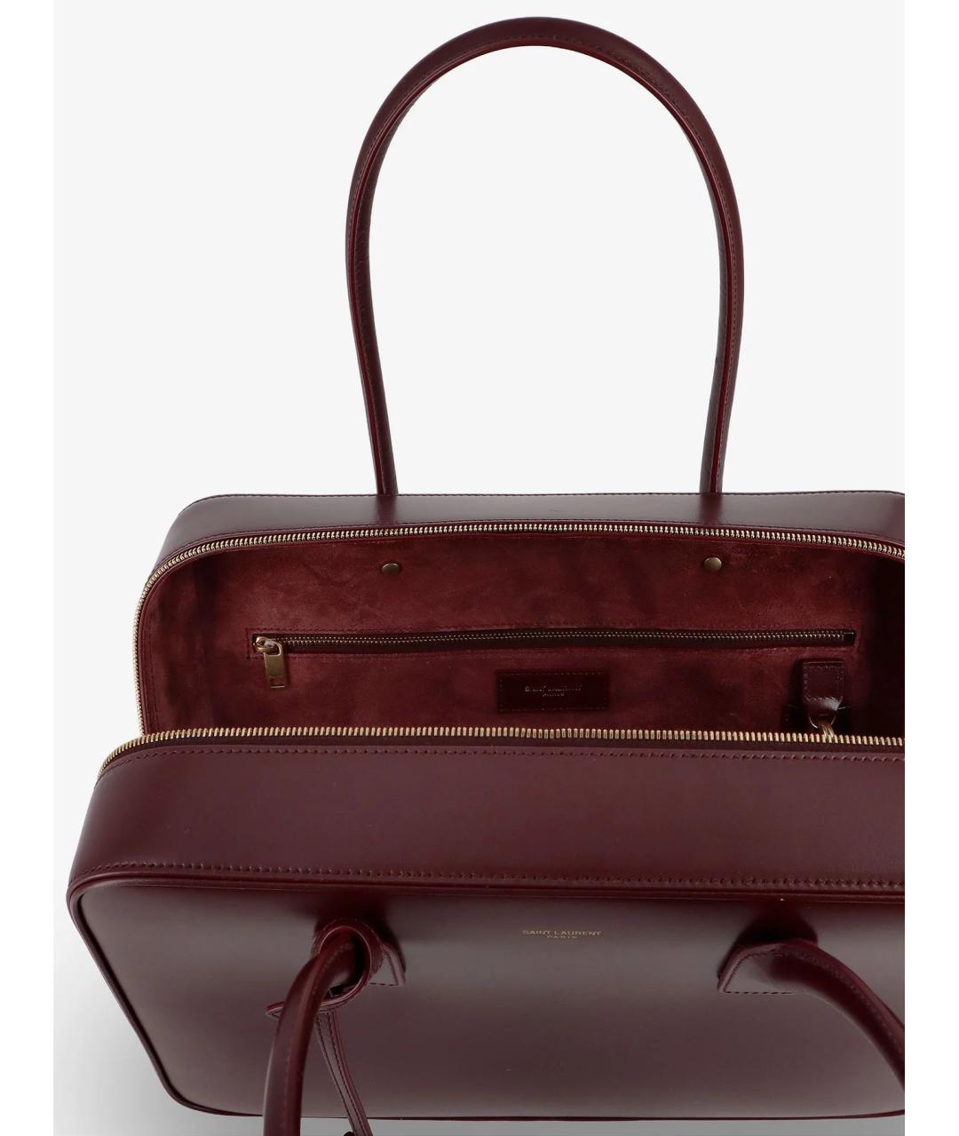 SAINT LAURENT Красная кожаная сумка через плечо, фото 5
