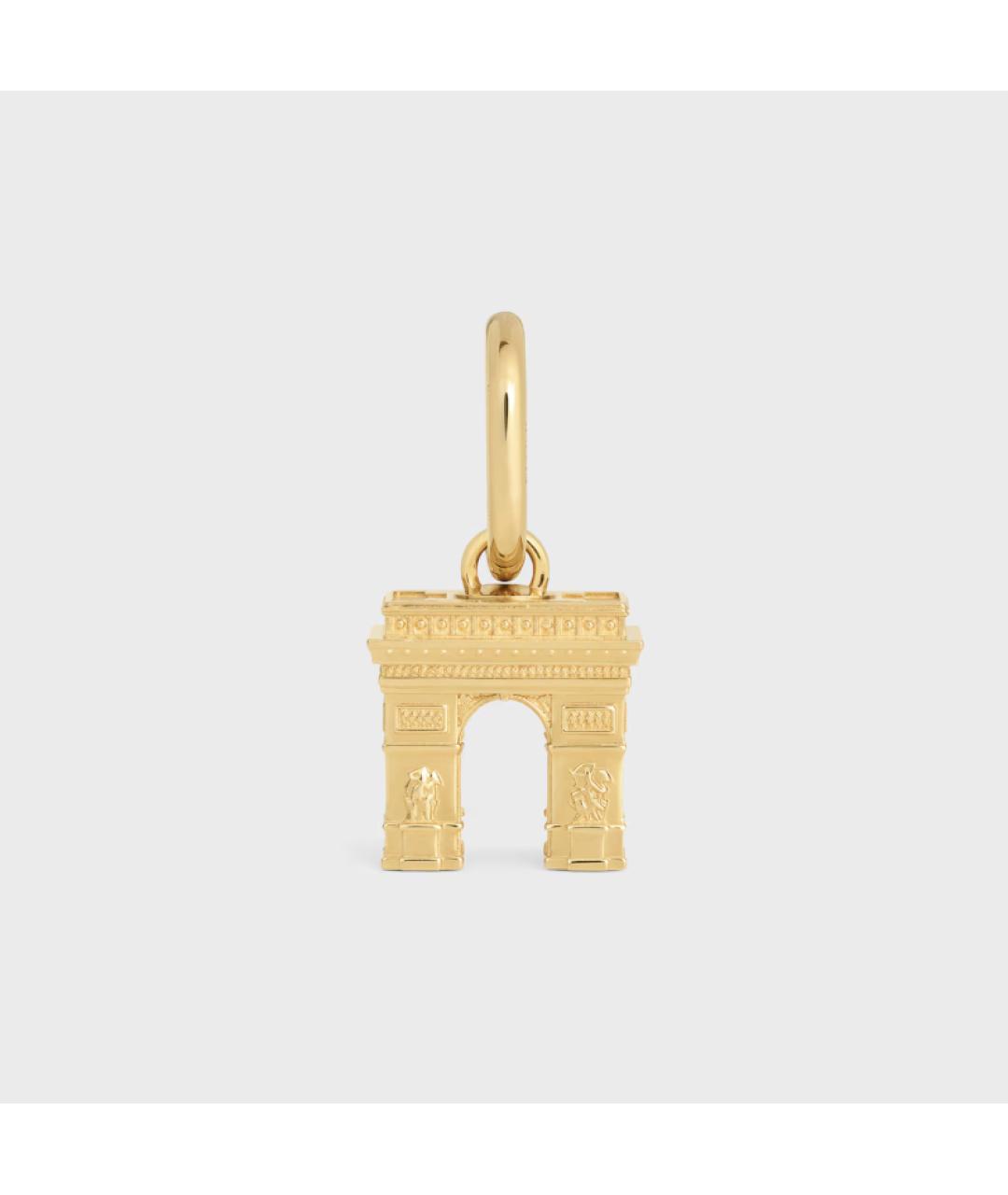 CELINE Золотая латунная подвеска, фото 4