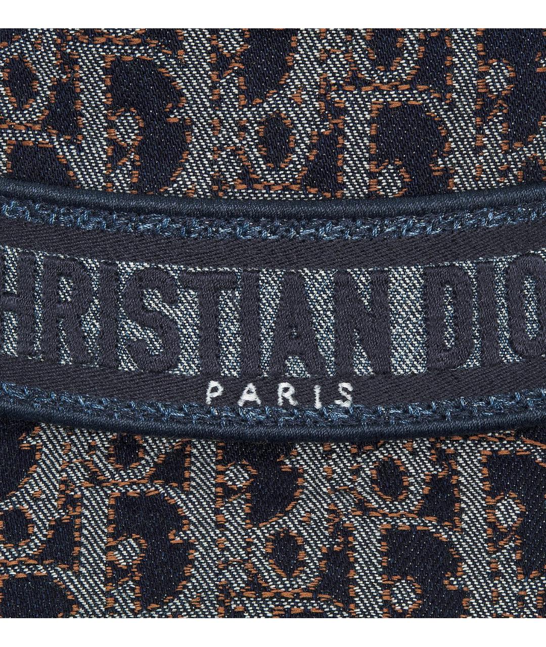 CHRISTIAN DIOR Темно-синяя хлопковая панама, фото 3