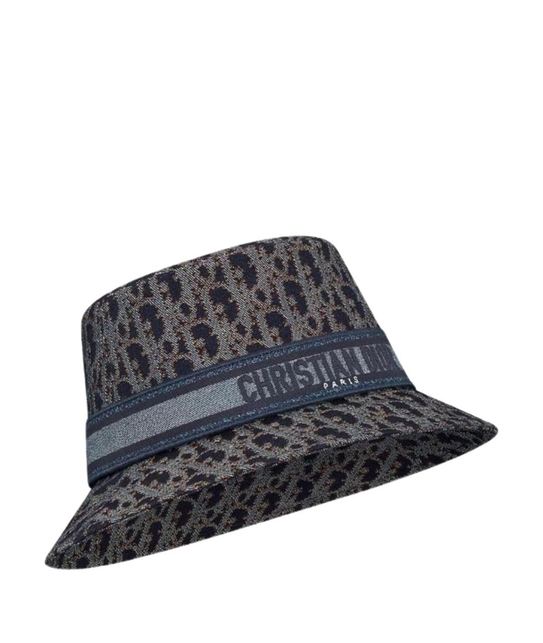 CHRISTIAN DIOR Темно-синяя хлопковая панама, фото 1