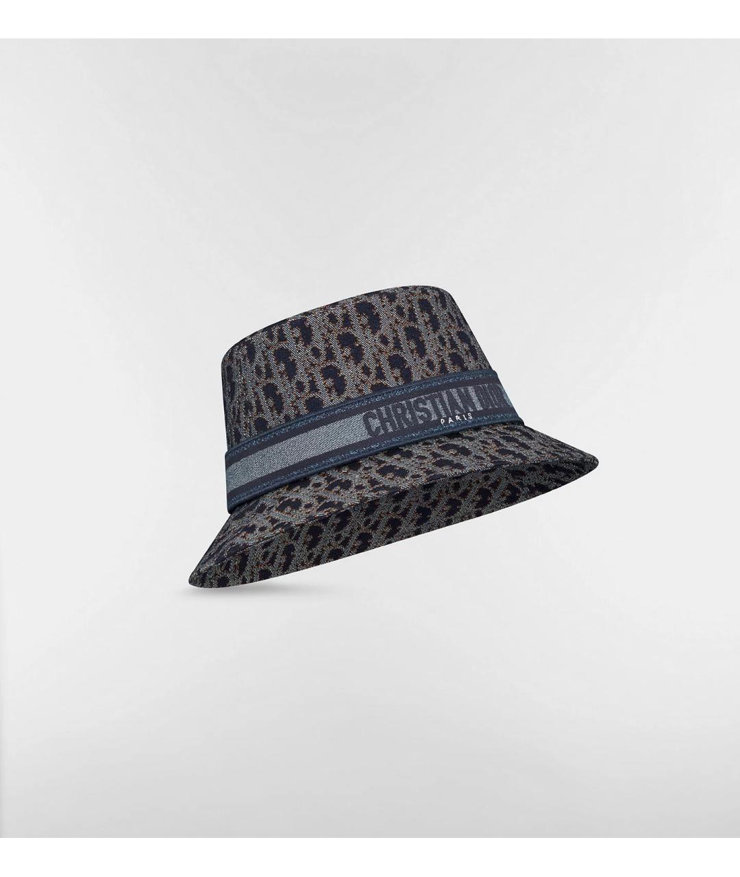 CHRISTIAN DIOR Темно-синяя хлопковая панама, фото 4