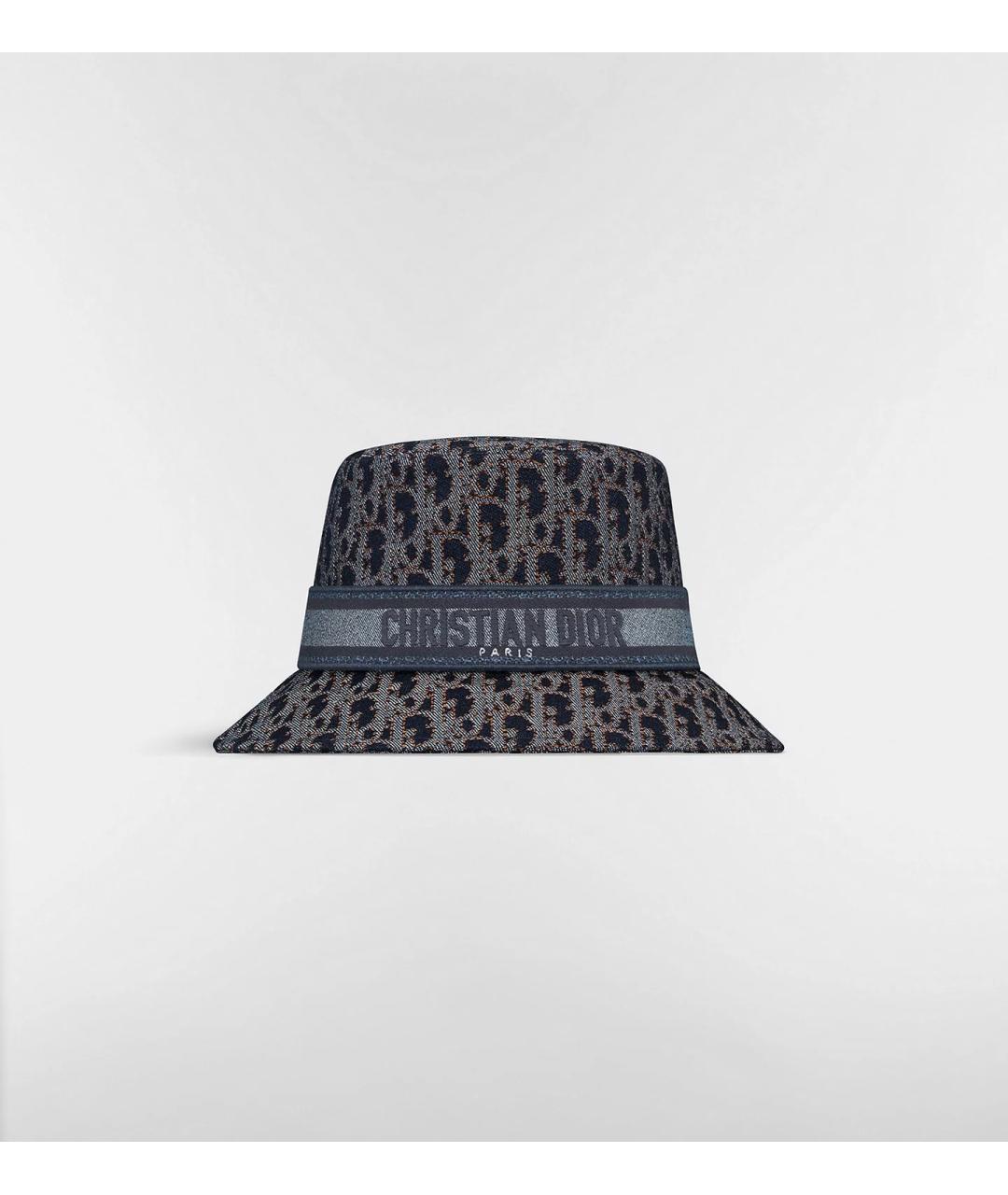 CHRISTIAN DIOR Темно-синяя хлопковая панама, фото 2