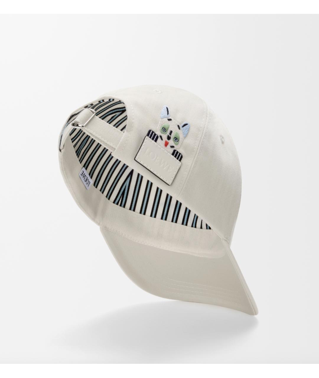LOEWE Белая хлопковая кепка, фото 2