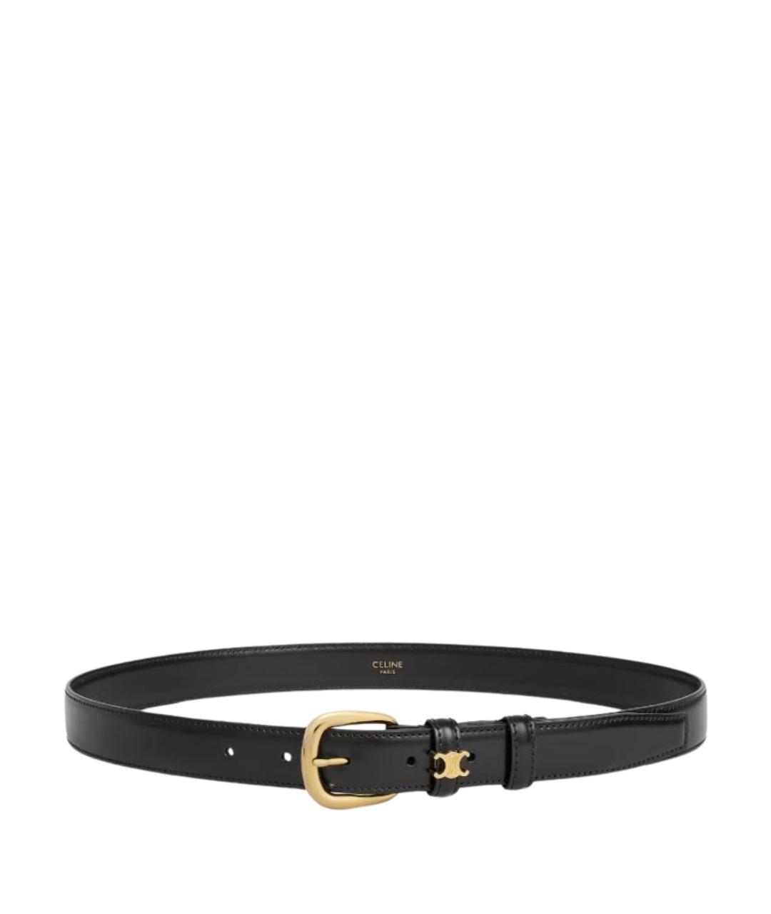 CELINE Черный кожаный ремень, фото 1